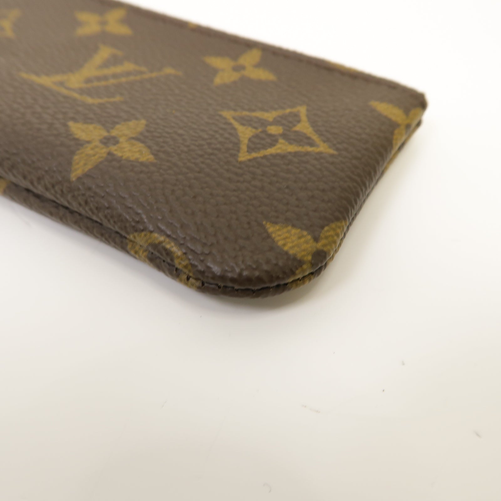 LOUIS VUITTON Monogram Key & Coin Pouch金扣鑰匙零錢包啡色