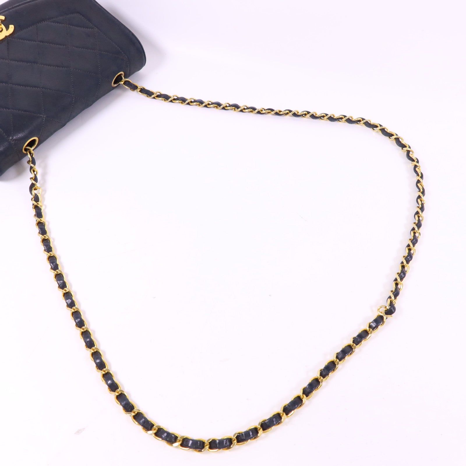 CHANEL 羊皮皮革Diana金扣鏈帶肩背袋