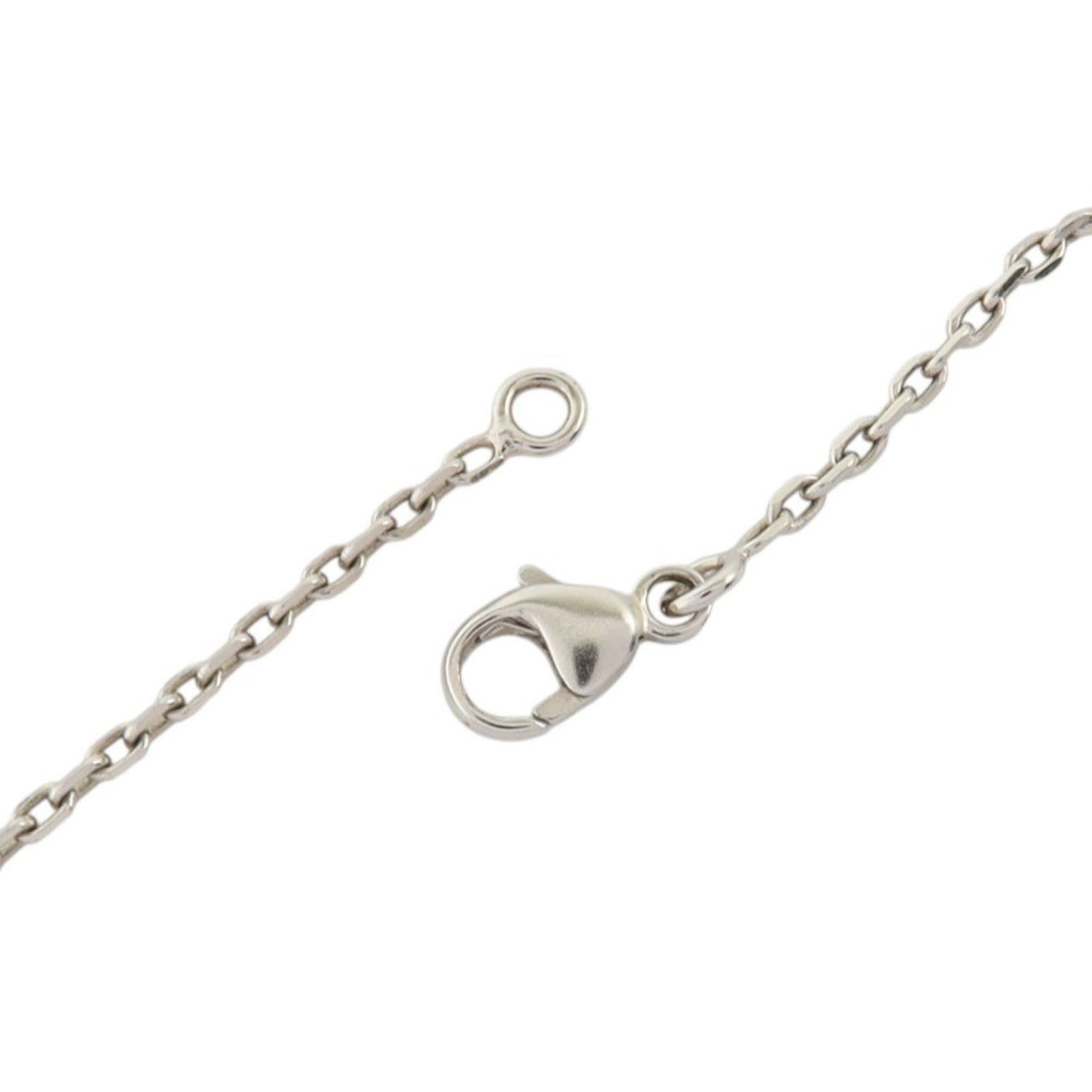 HERMES Swift皮革/金屬O'Kelly Necklace銀扣項鏈