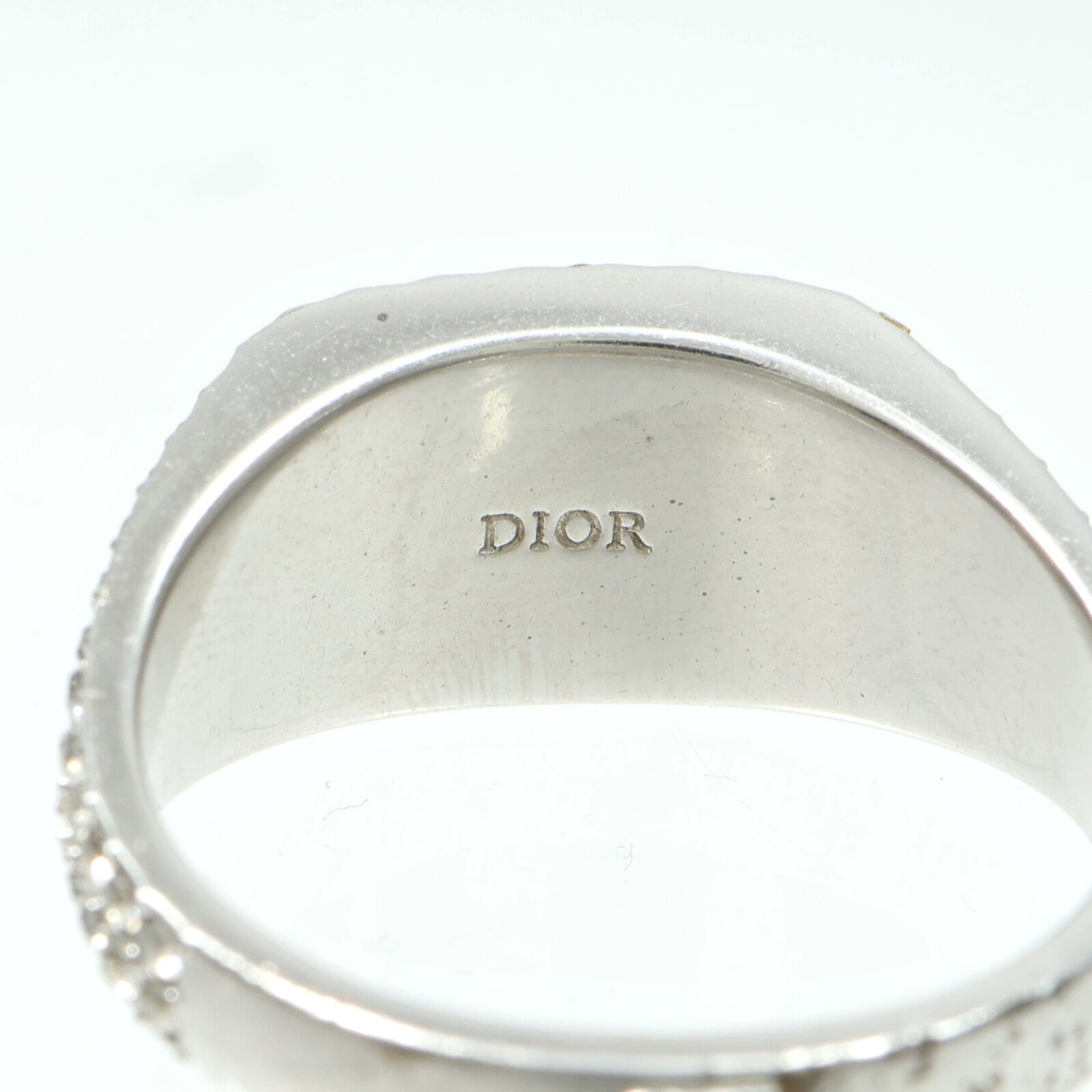 Dior 925純銀/水晶CD Icon Signet Ring戒指