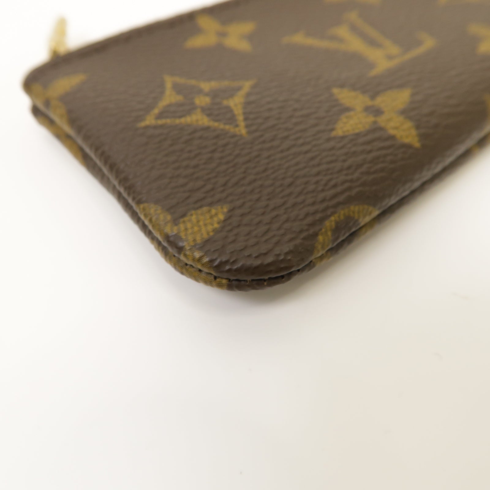LOUIS VUITTON Monogram Key & Coin Pouch金扣鑰匙零錢包啡色