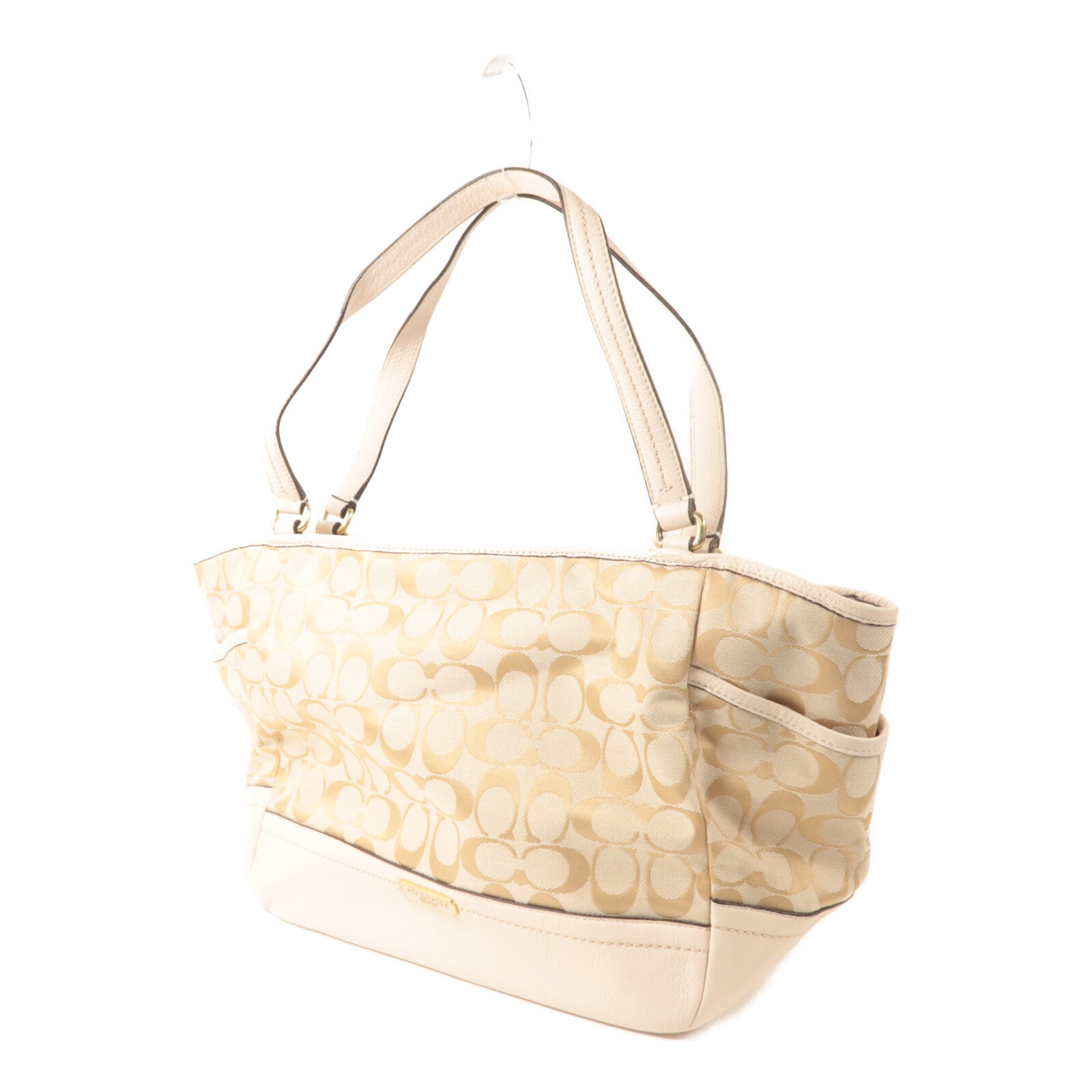 COACH 帆布/牛皮皮革Tote Bag手挽袋