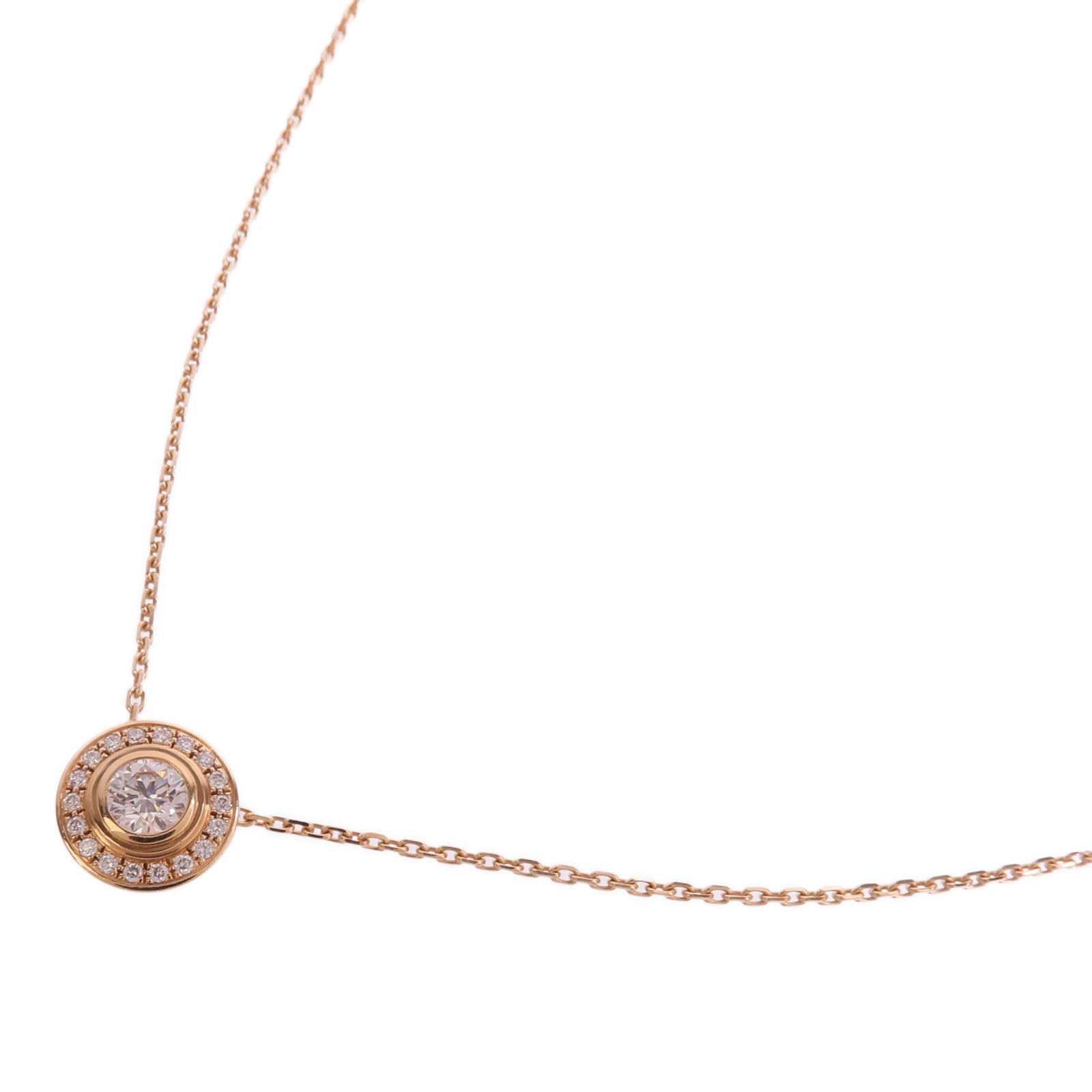 CARTIER 18K玫瑰金d'Amour Diamond Necklace鑽石項鍊