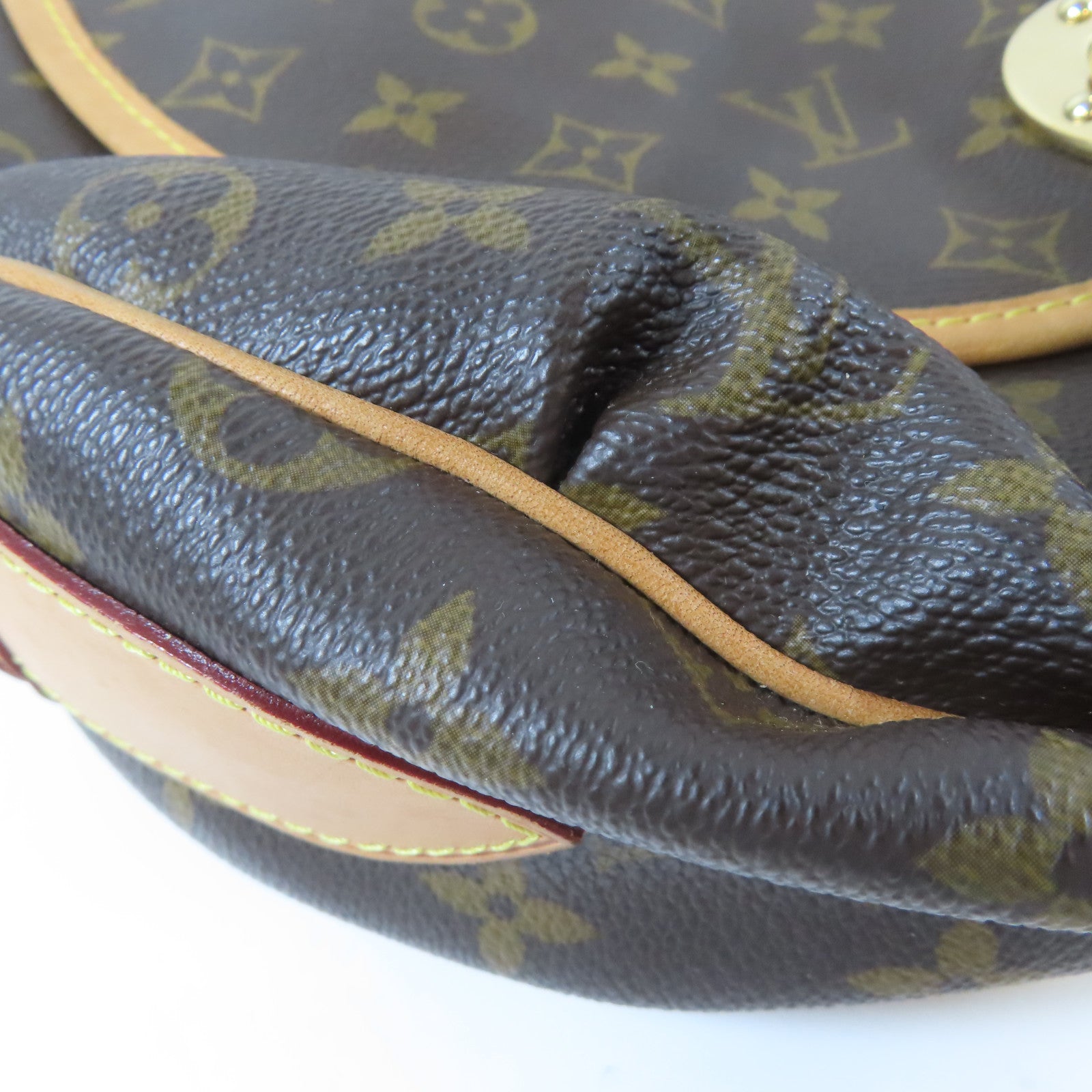 LOUIS VUITTON Monogram Tulum GM金扣肩背袋啡色