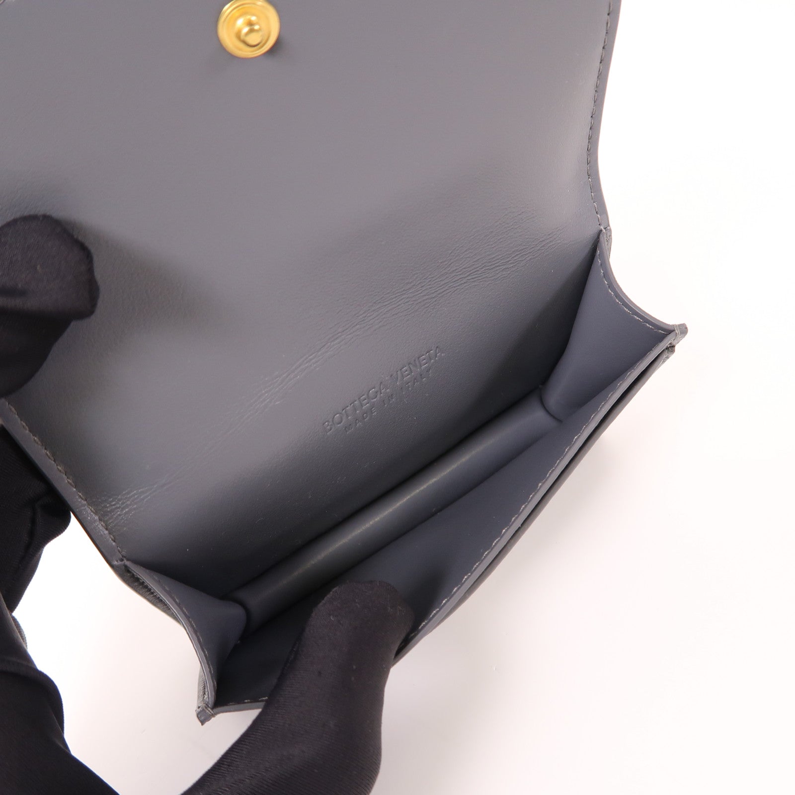 BOTTEGA VENETA 羊皮皮革Card Case金扣卡片套