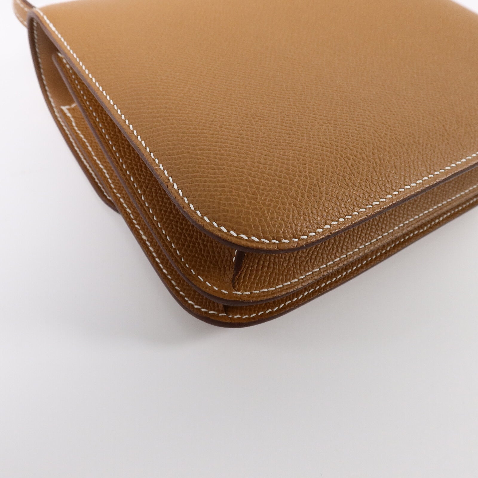 HERMES Epsom皮革Constance Mini肩背袋Gold