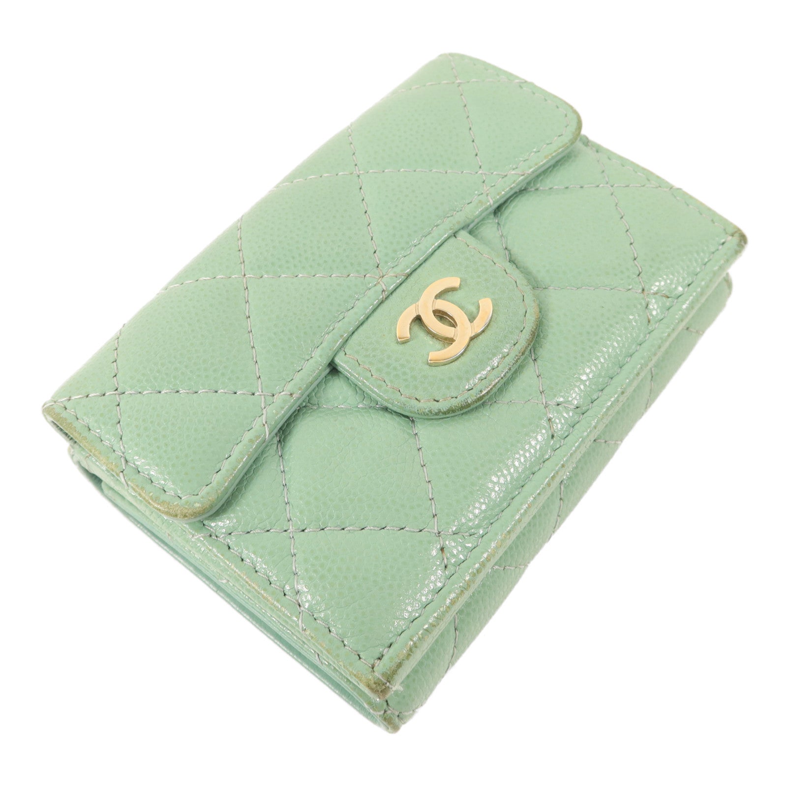 CHANEL 牛皮皮革Trifold Wallet錢包