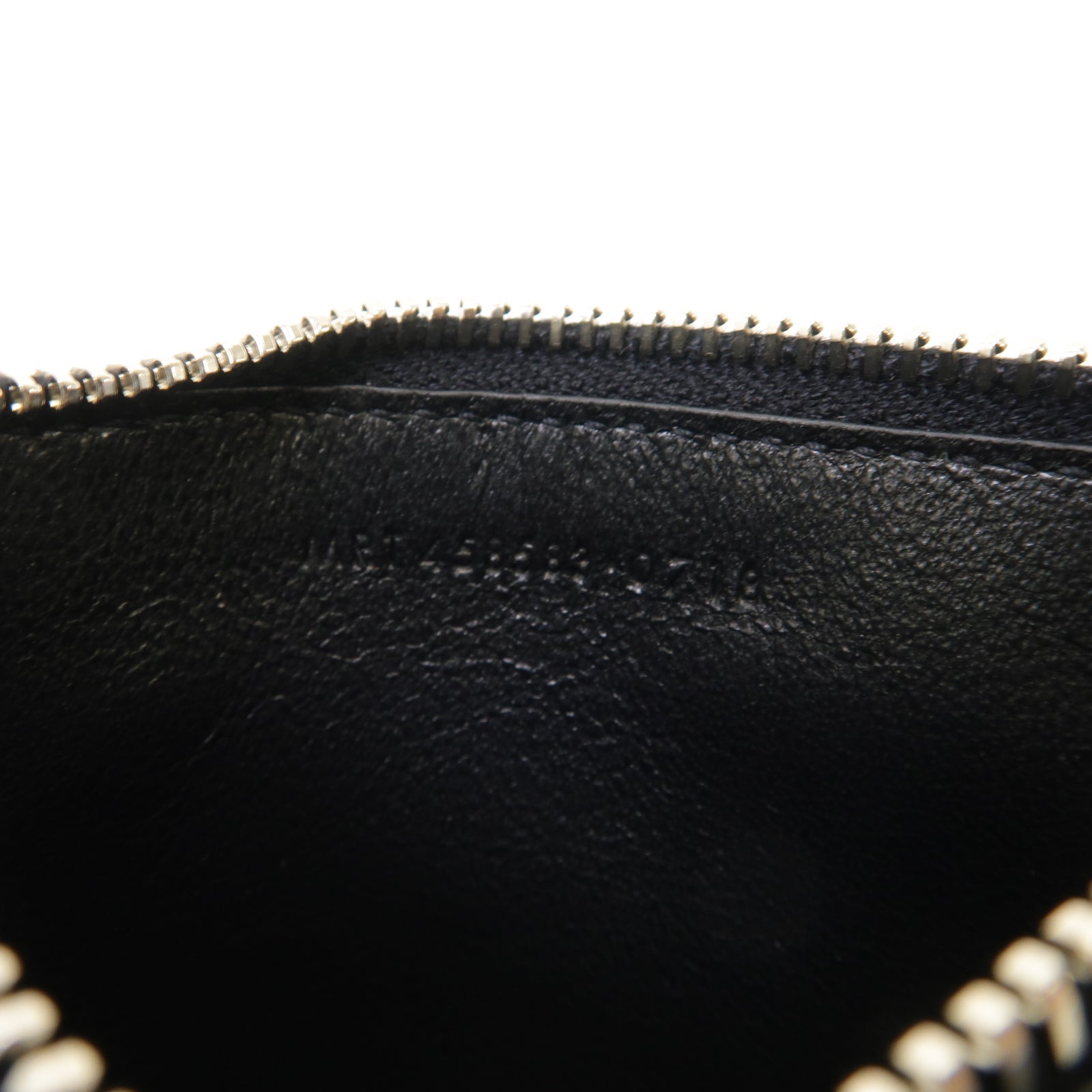 SAINT LAURENT 牛皮皮革Card Case銀扣卡片套黑色