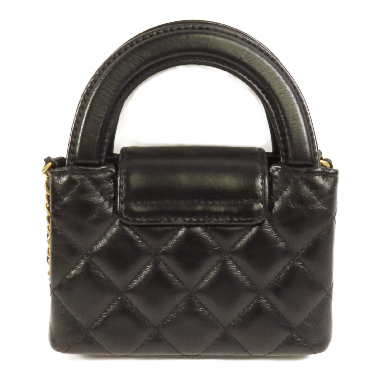 CHANEL 【激減優惠】牛皮皮革Kelly Nano金扣手挽肩背兩用袋