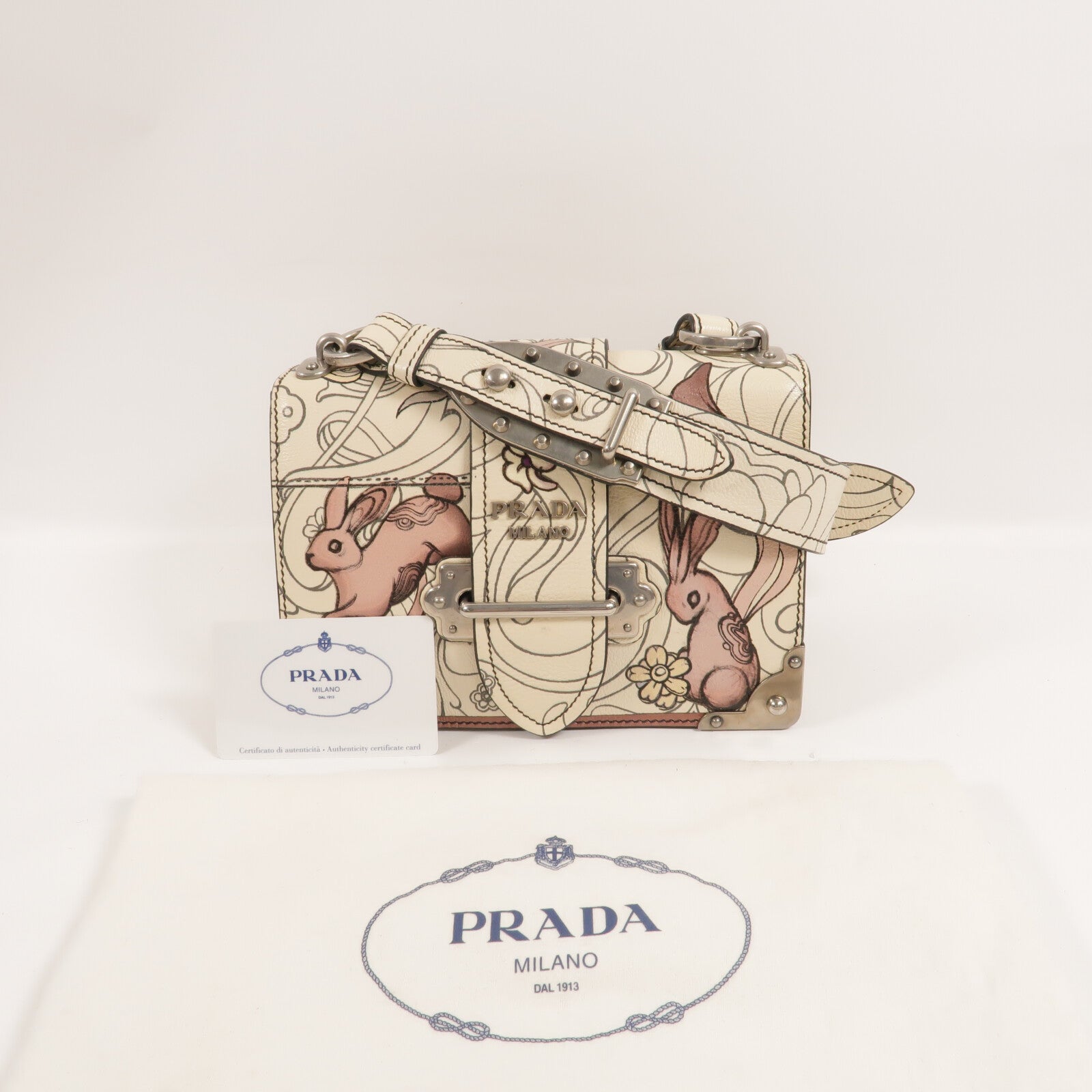 PRADA 牛皮皮革Cahier Shoulder Bag肩背袋
