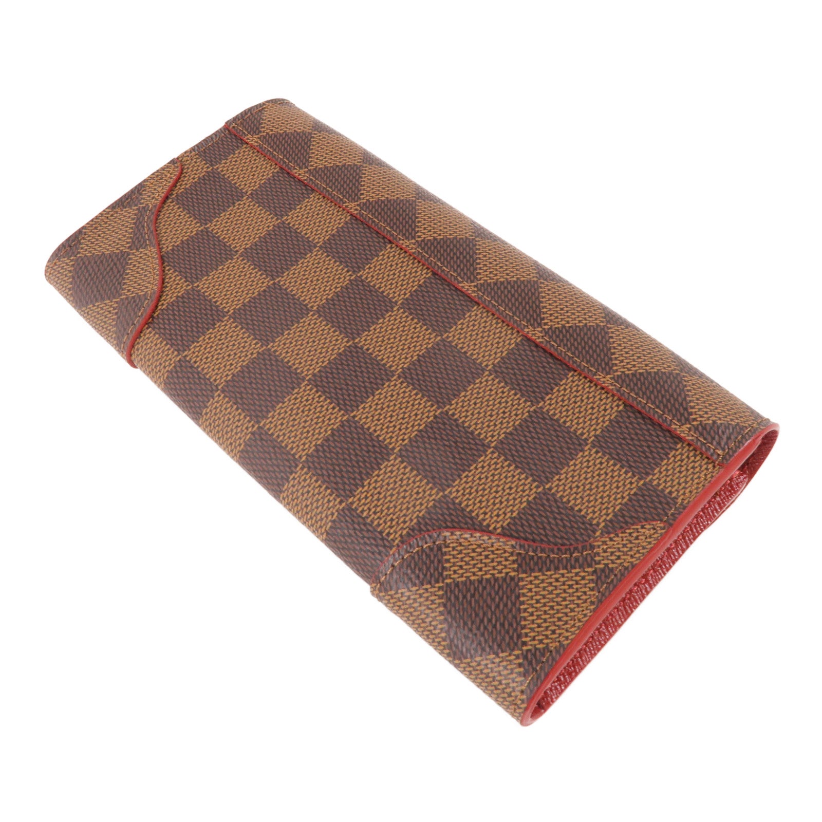 LOUIS VUITTON Damier Caissa Long Wallet金扣長錢包