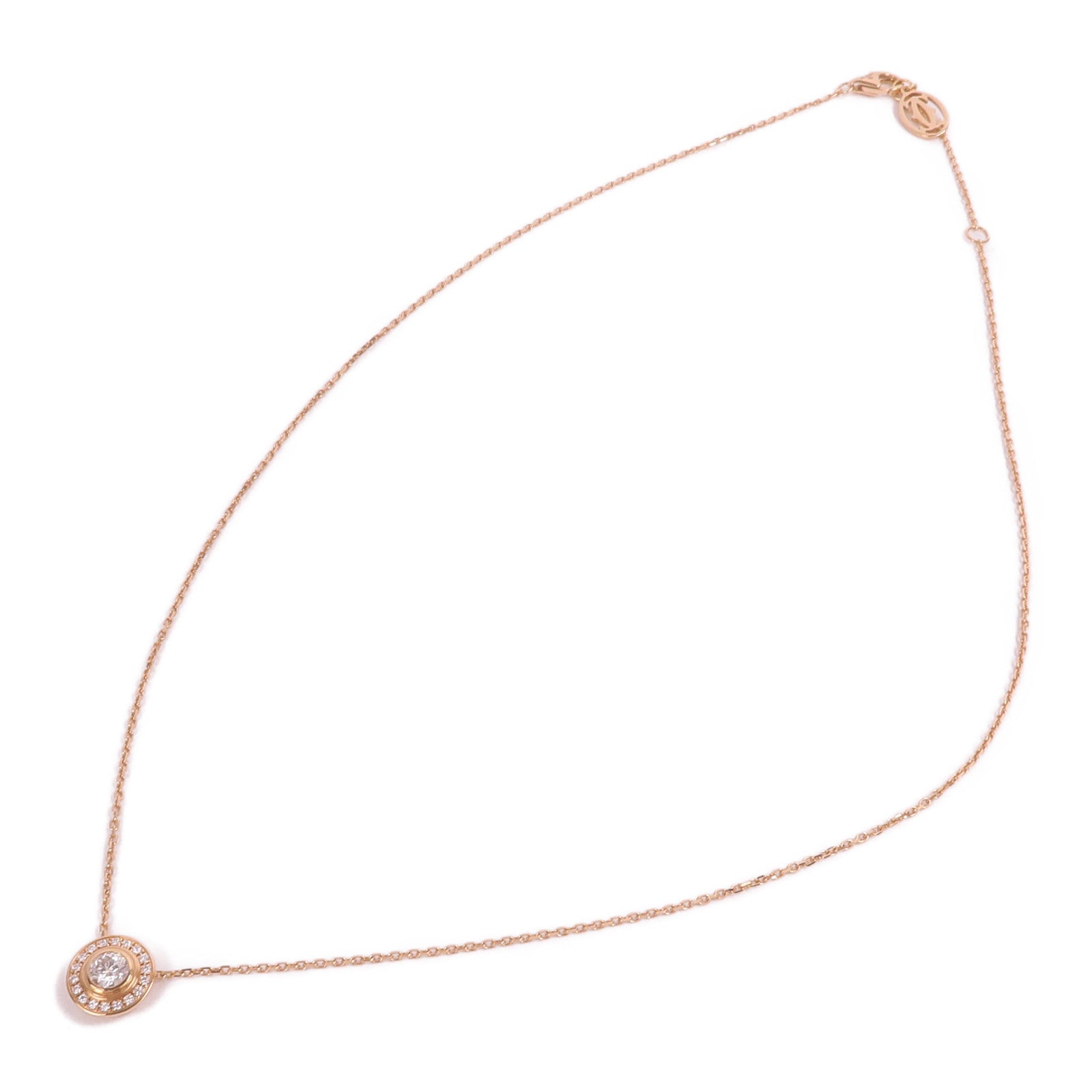 CARTIER 18K玫瑰金d'Amour Diamond Necklace鑽石項鍊
