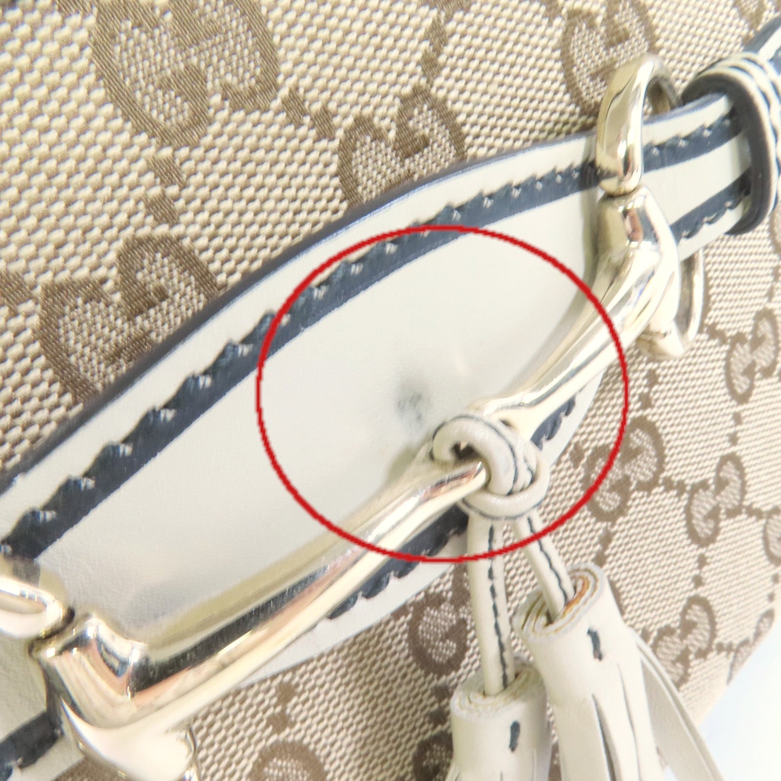 GUCCI GG帆布/牛皮皮革Emily Chain金扣鏈帶肩背袋
