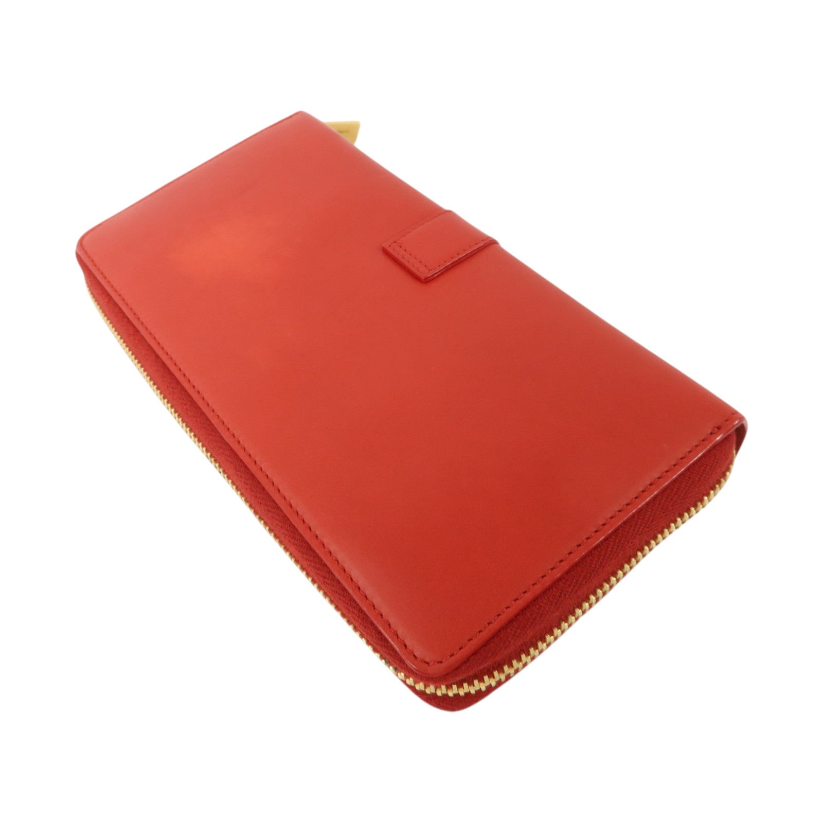 SAINT LAURENT 牛皮皮革Long Round Wallet長錢包