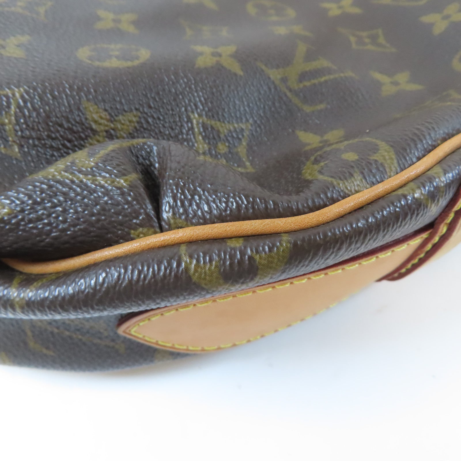LOUIS VUITTON Monogram Tulum GM金扣肩背袋啡色