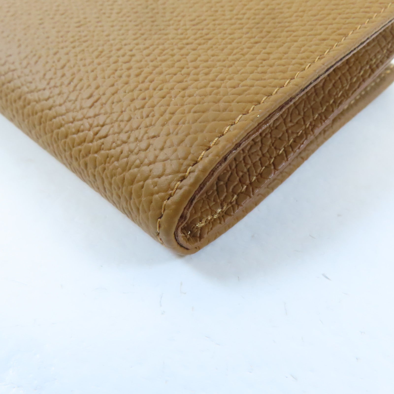 Longchamp 皮革Bifold Wallet銀扣錢包啡色