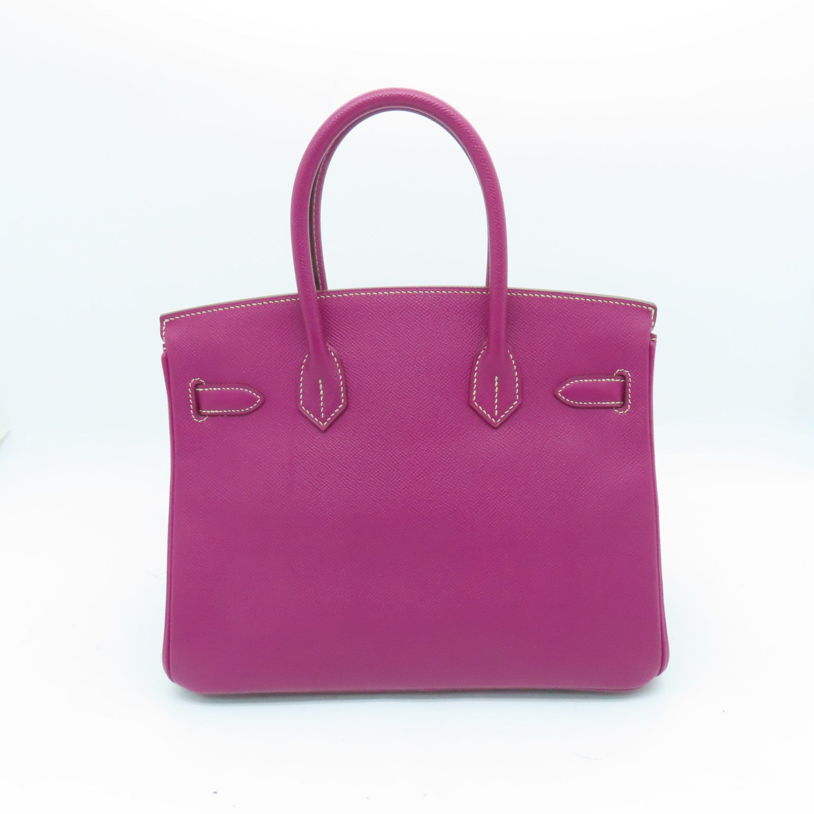 HERMES 【清倉大減價】Epsom皮革Birkin 30銀扣手挽袋紫色