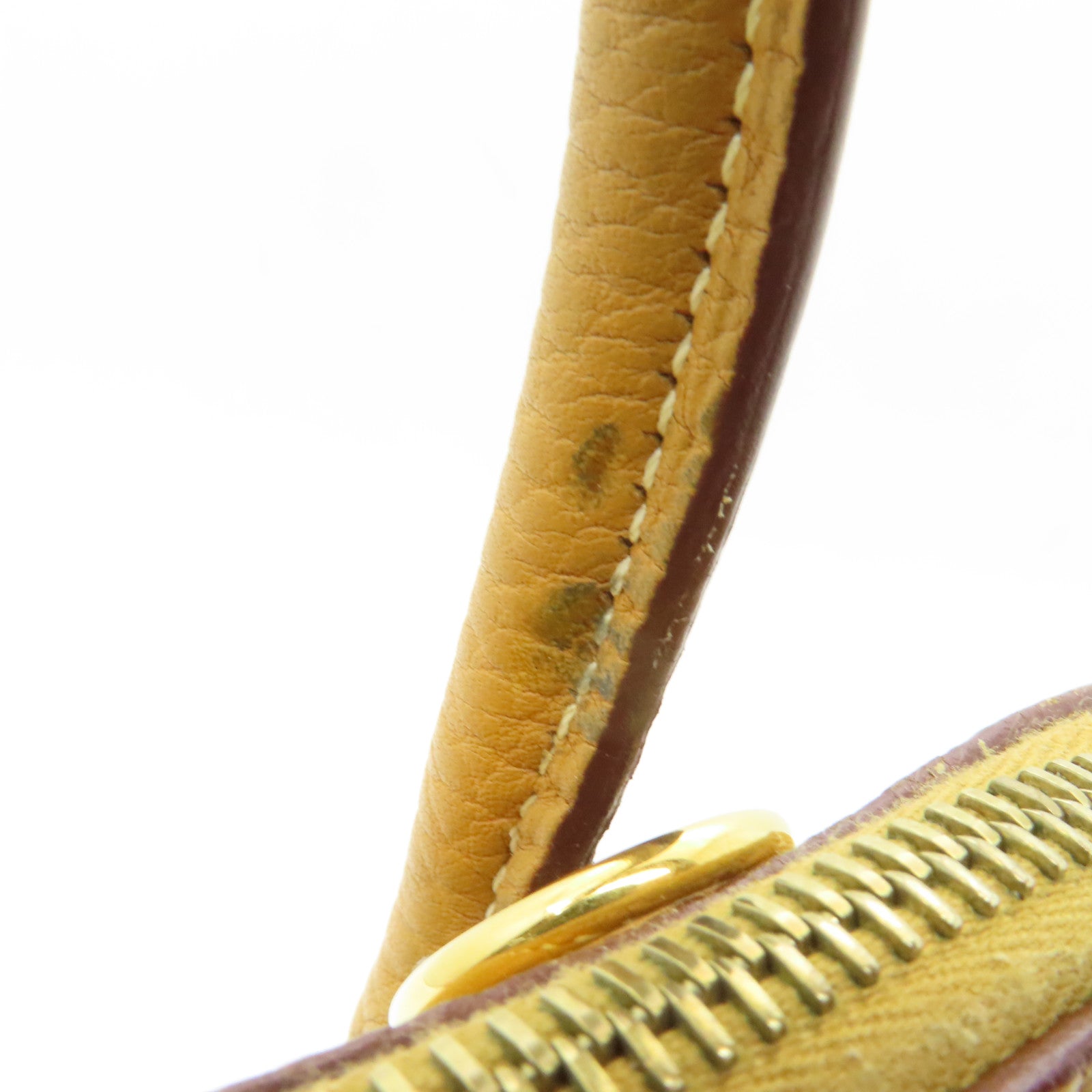 HERMES Ardennes皮革Bolide 31金扣手挽肩背兩用袋芥末色
