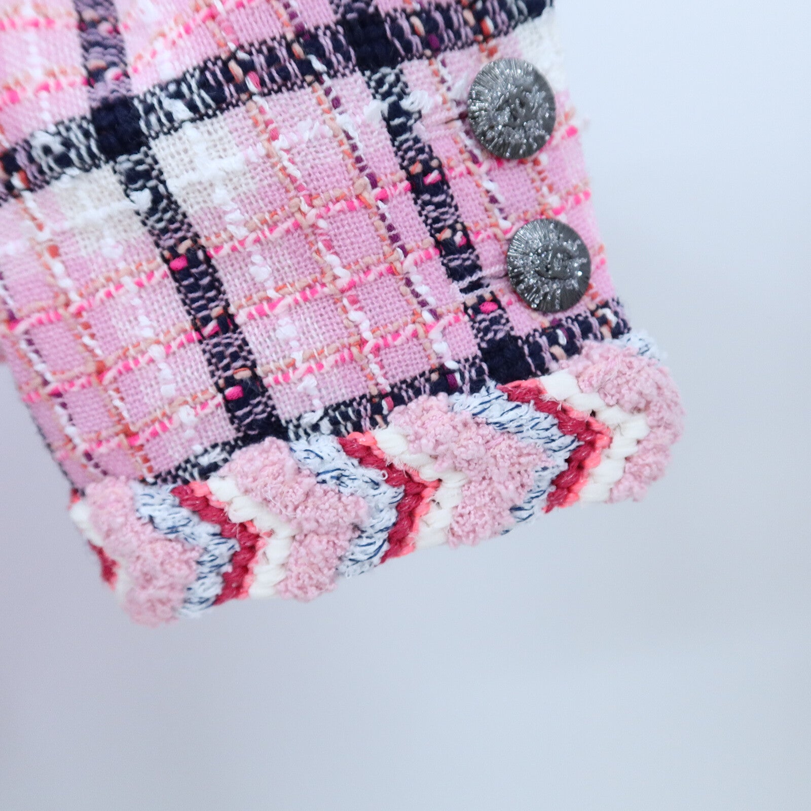 CHANEL Cotton/Wool Coco Mark Button Long-Sleeve Jacket外套