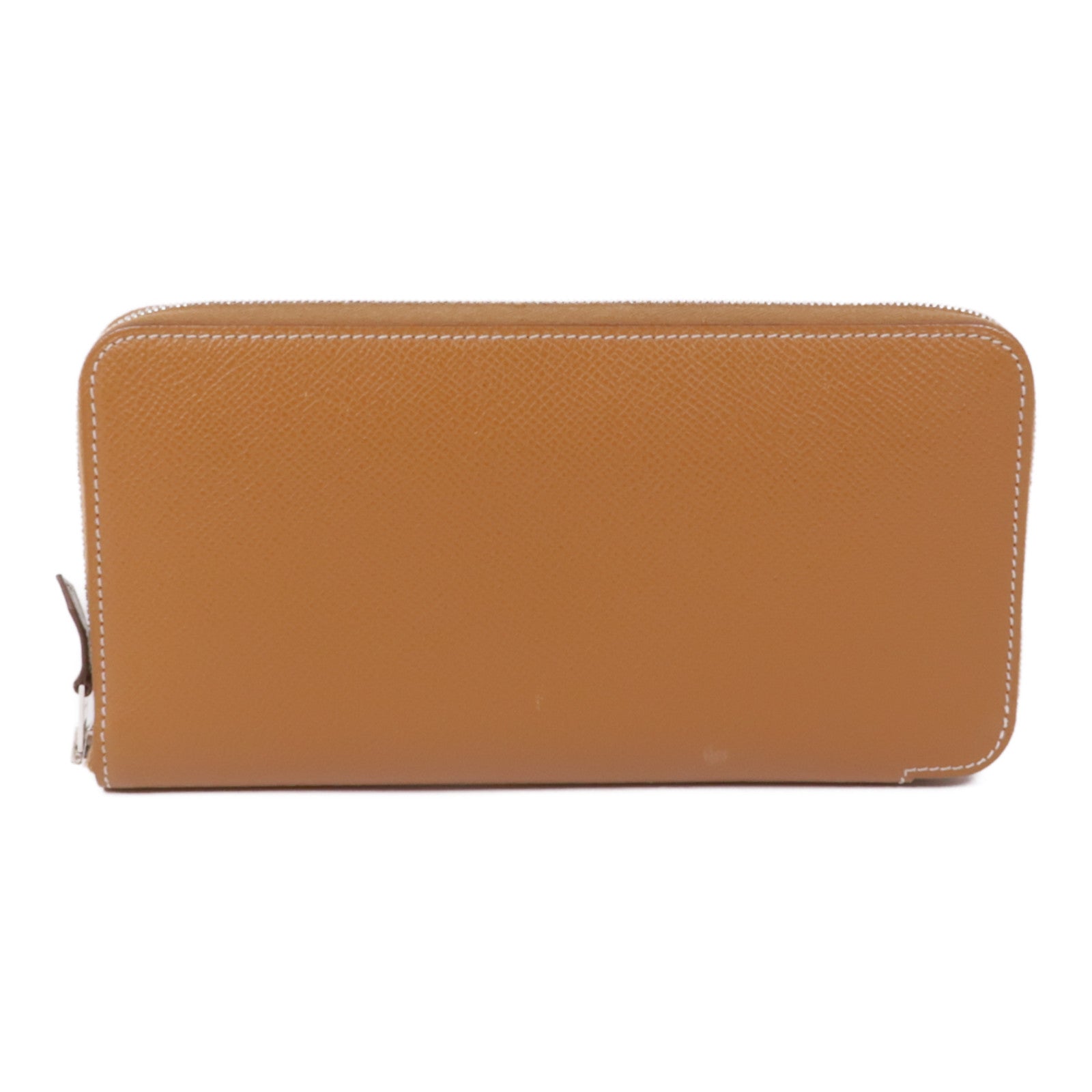 HERMES Epsom皮革Silk In Long Wallet銀扣長錢包37 Gold
