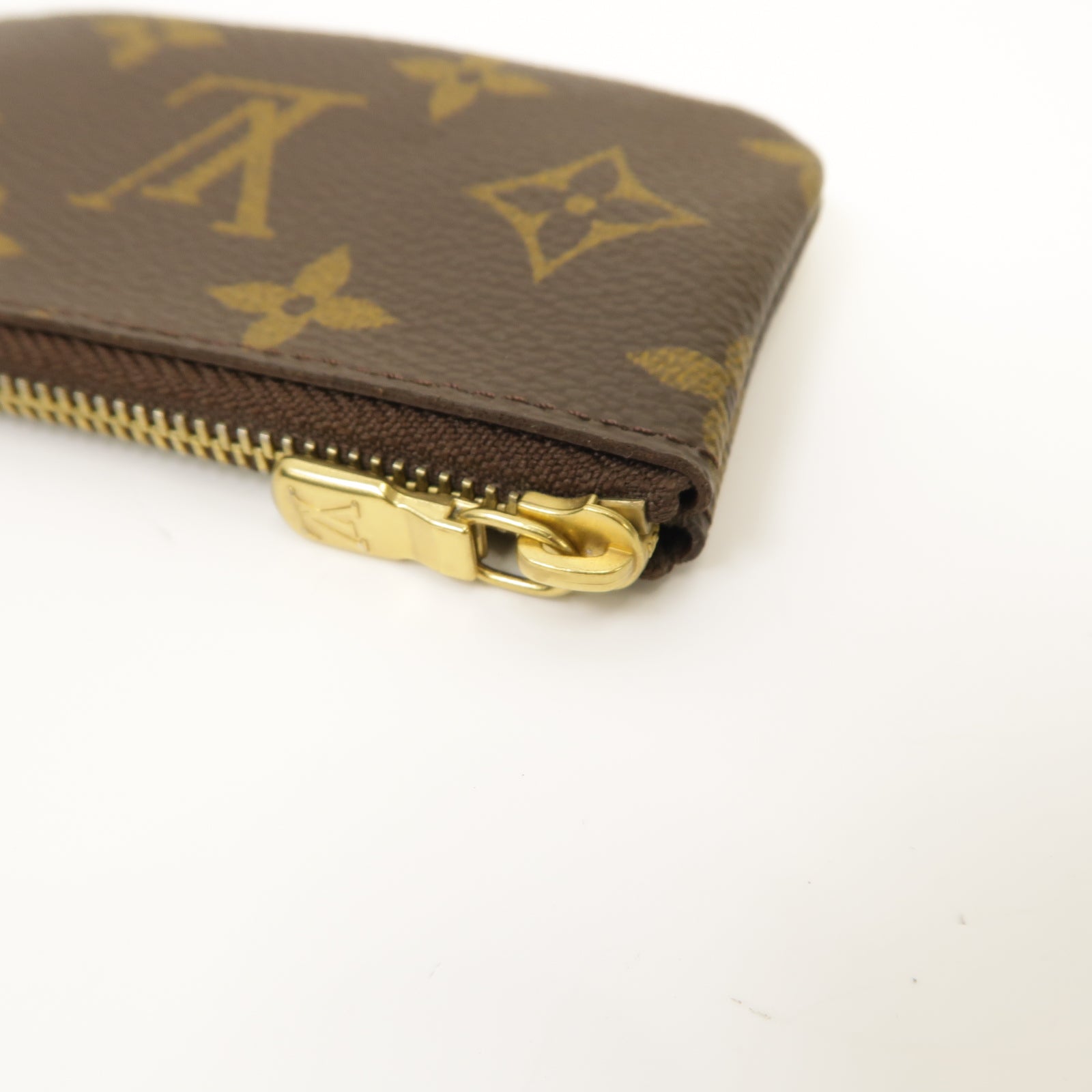 LOUIS VUITTON Monogram Key & Coin Pouch金扣鑰匙零錢包啡色