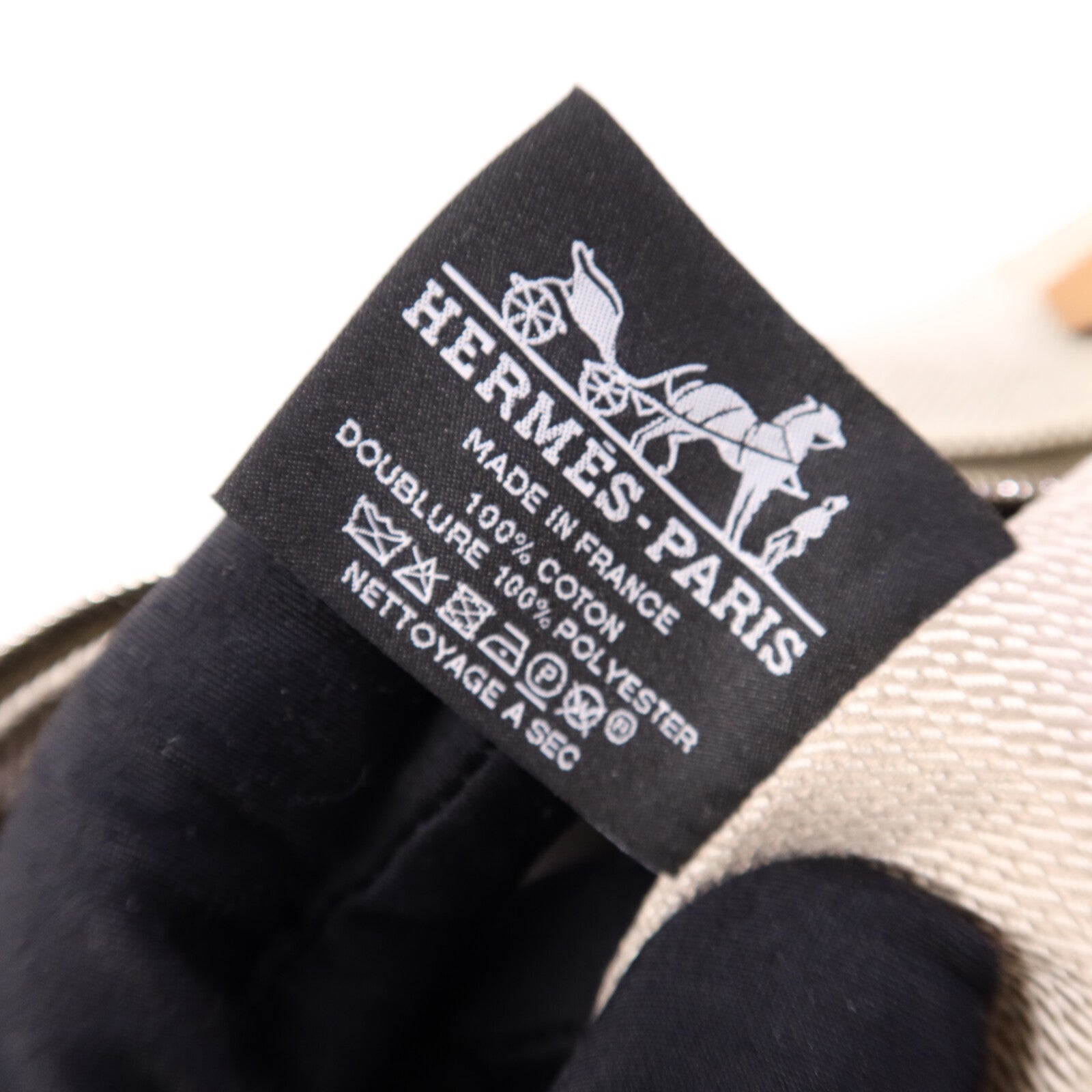HERMES 帆布Bride A Brac銀扣手挽袋