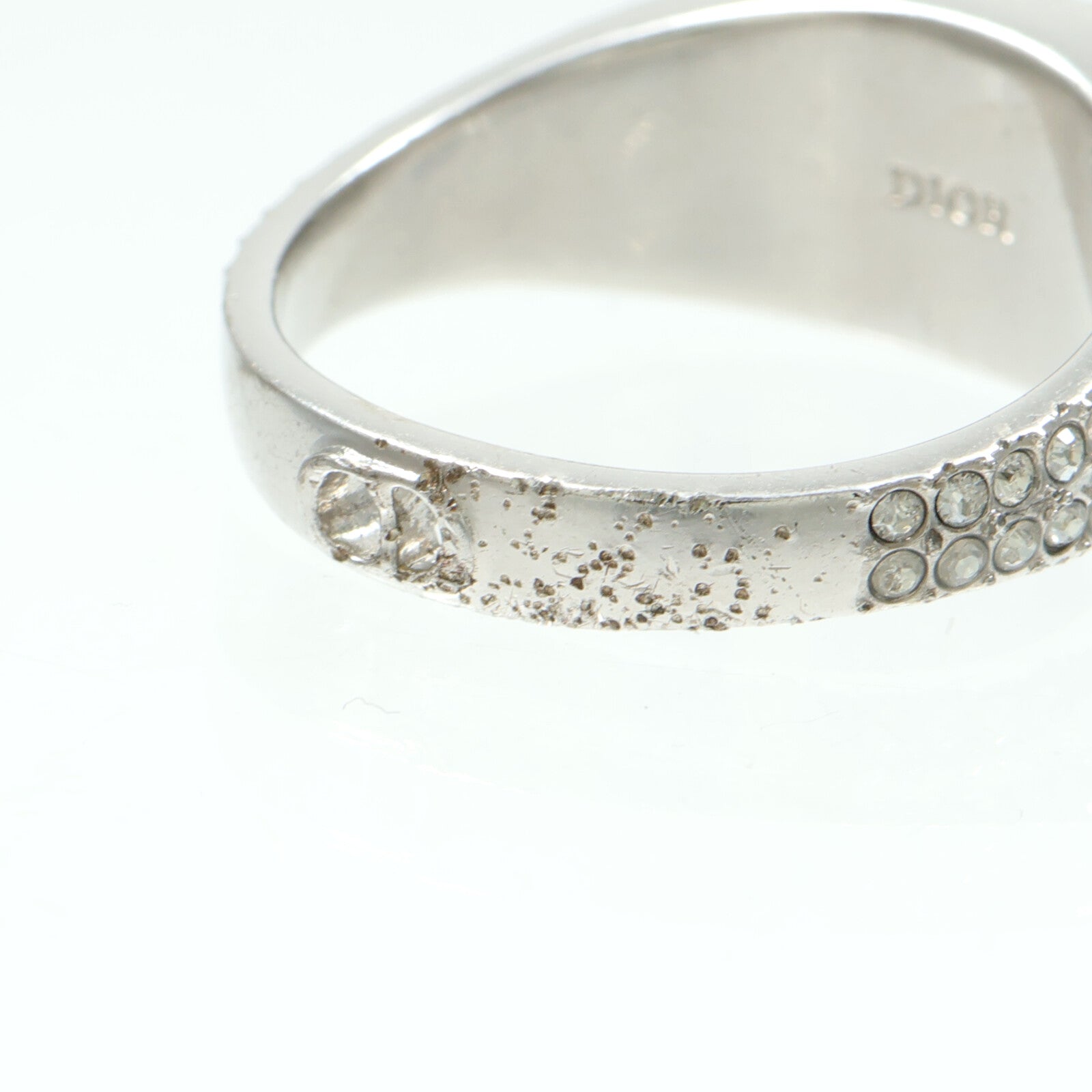 Dior 925純銀/水晶CD Icon Signet Ring戒指