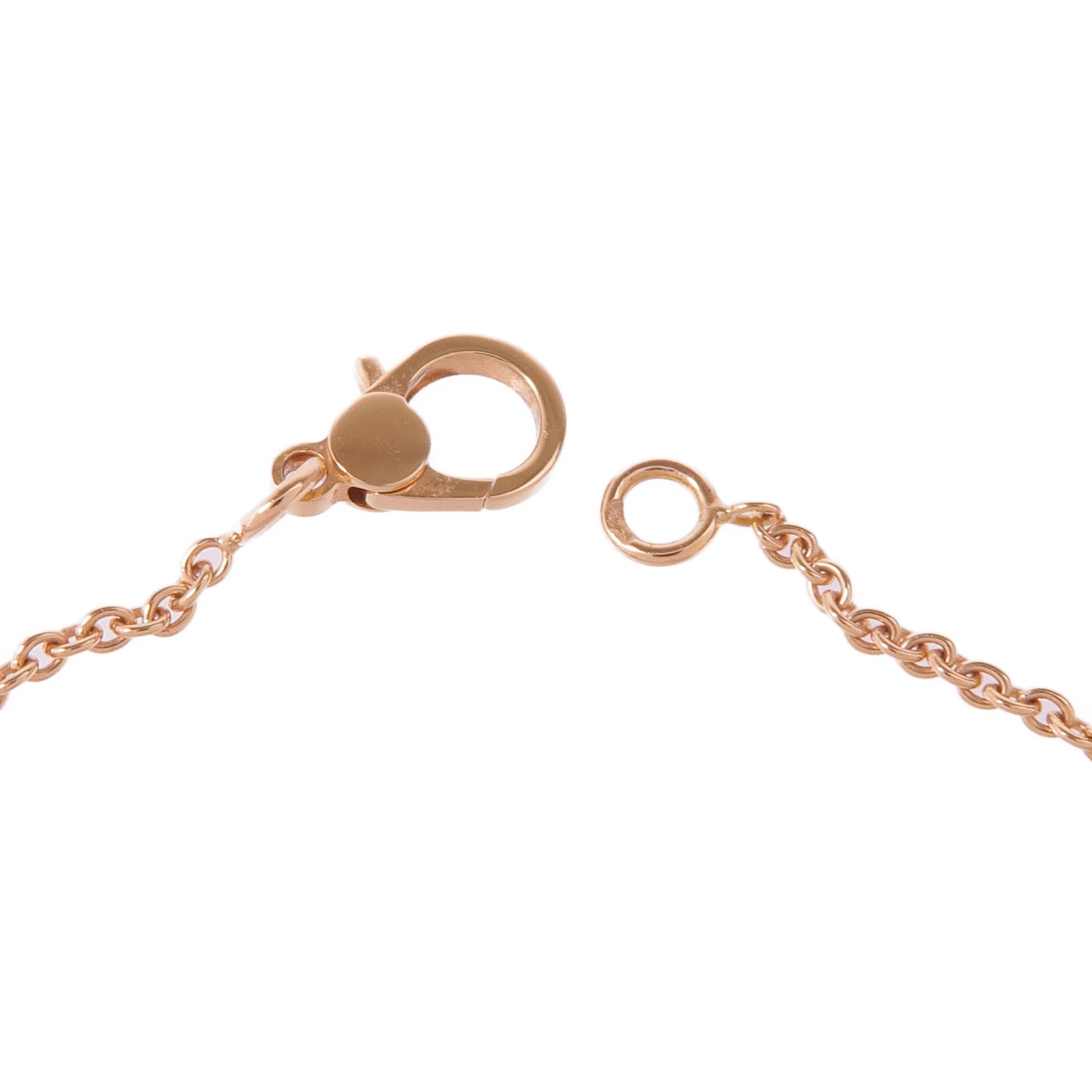 HERMES 18K玫瑰金Finesse pendant Necklace鑽石項鍊