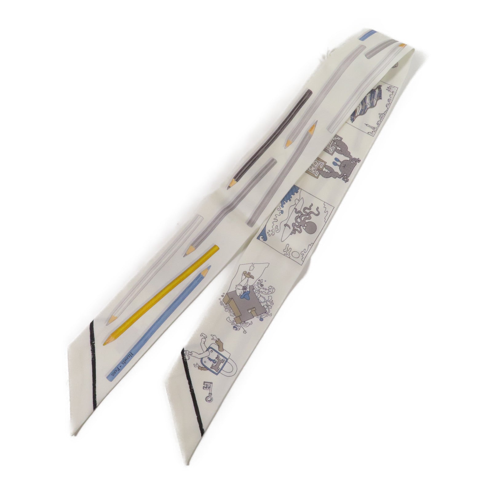 HERMES 絲質Twilly絲巾