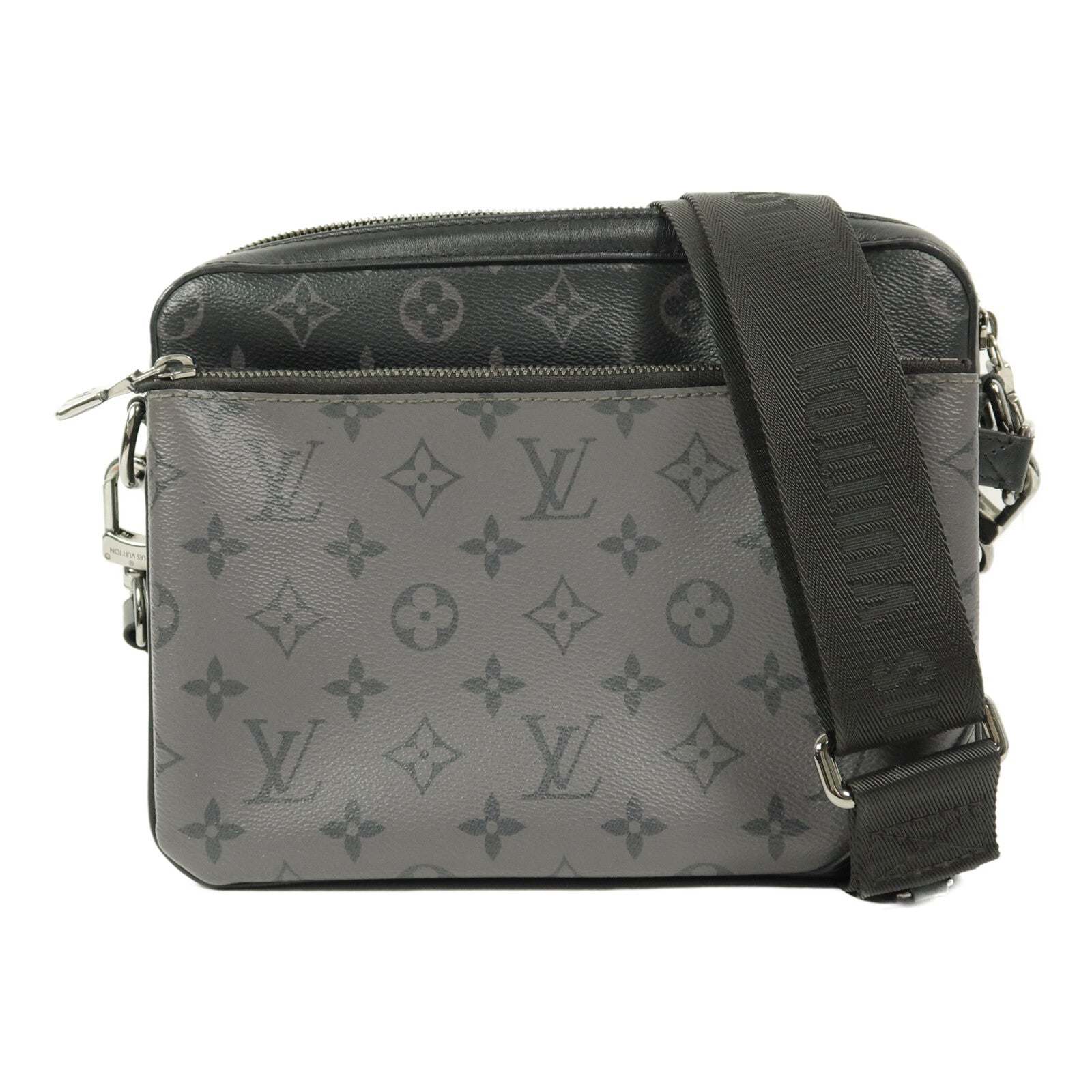 LOUIS VUITTON Monogram Eclipse Reverse Trio Messenger肩背袋