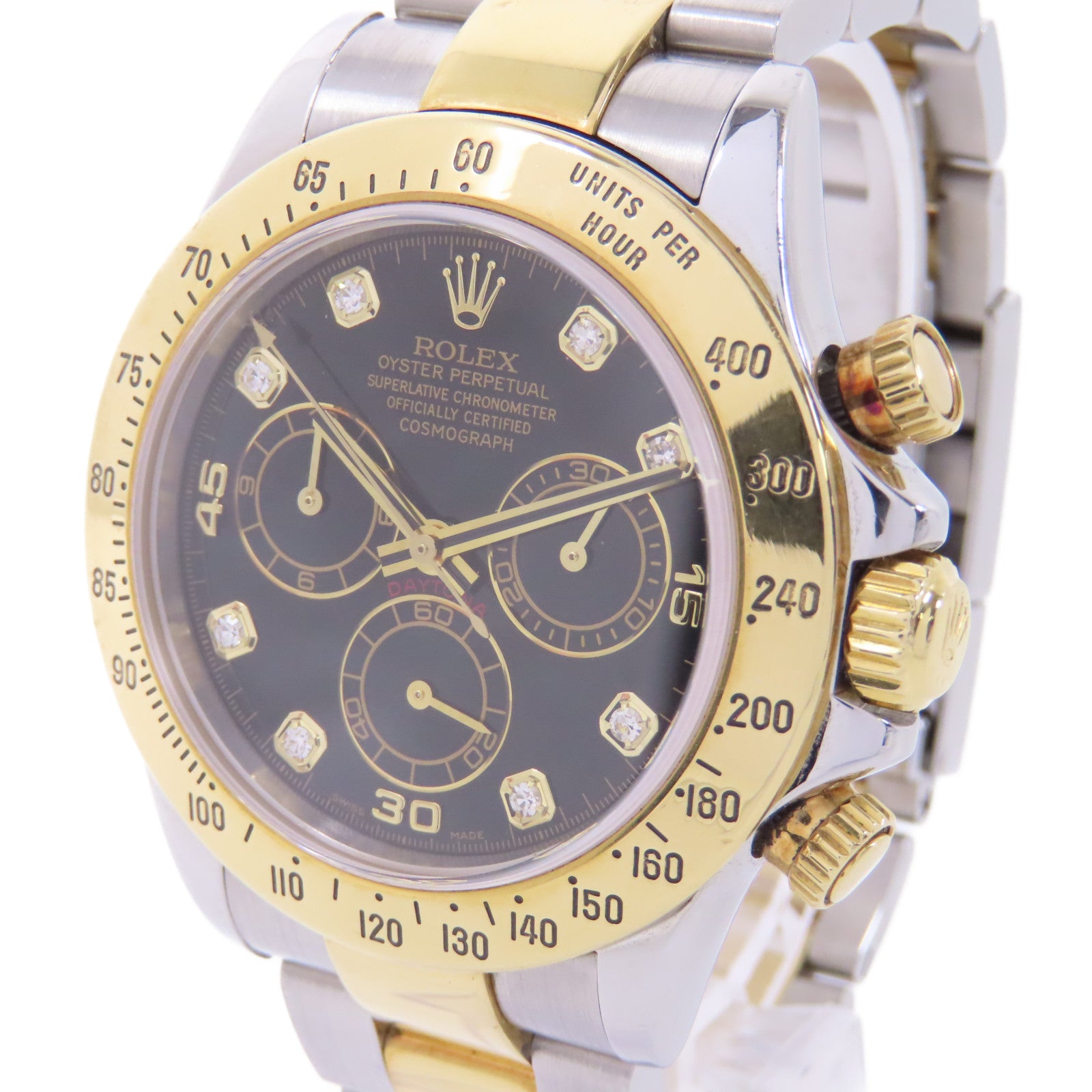 ROLEX Daytona 18K黃金/不鏽鋼手錶自動機芯黑色