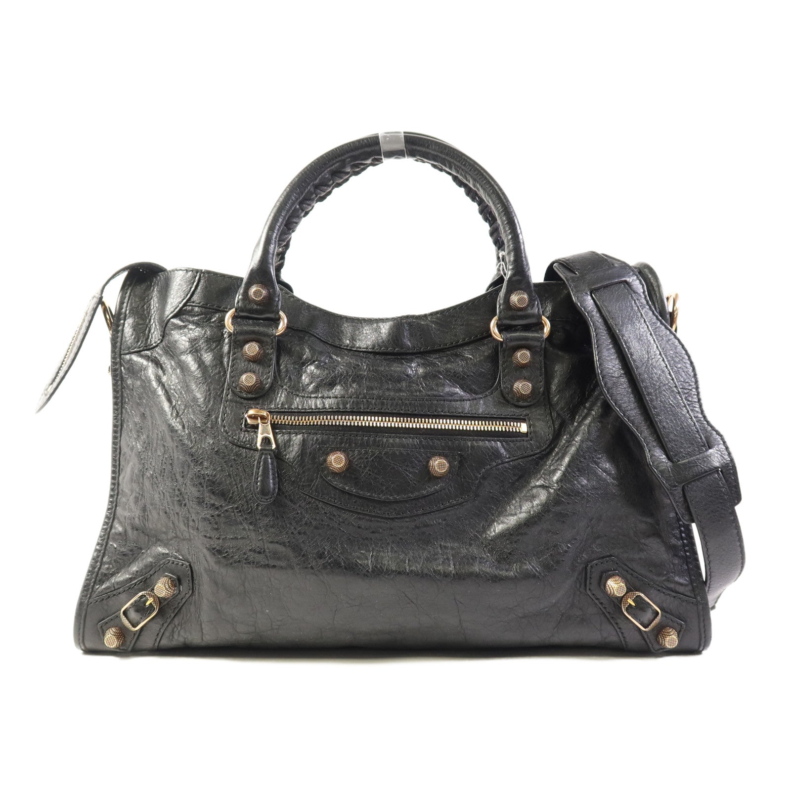 BALENCIAGA 牛皮皮革Giant City金扣手挽肩背兩用袋