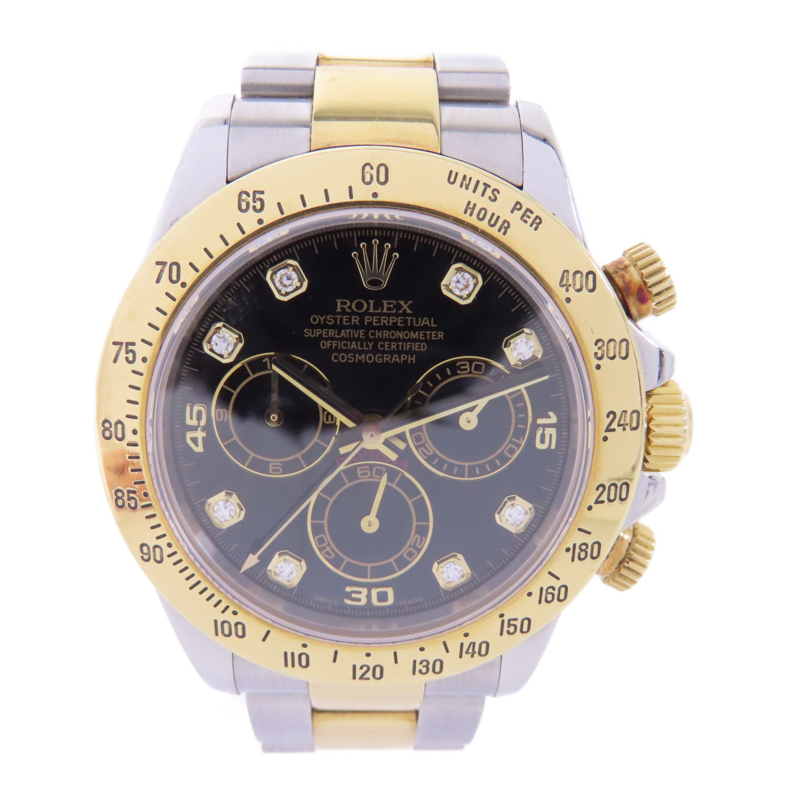 ROLEX Daytona 18K黃金/不鏽鋼手錶自動機芯黑色