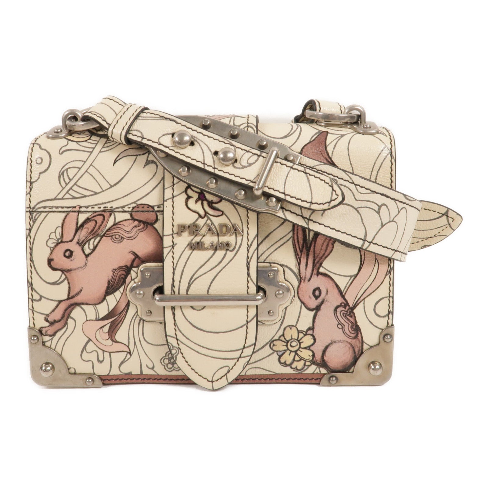 PRADA 牛皮皮革Cahier Shoulder Bag肩背袋