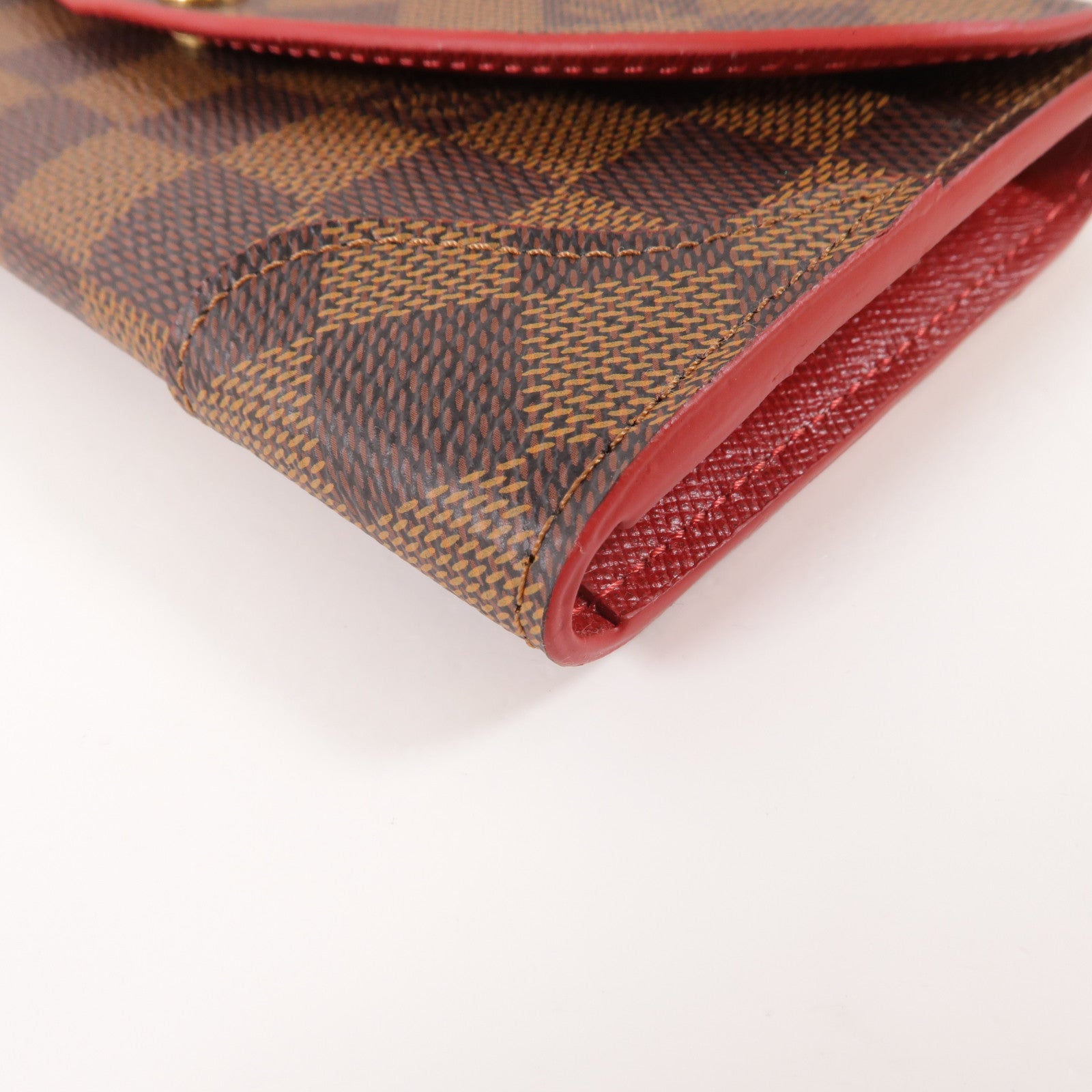LOUIS VUITTON Damier Caissa Long Wallet金扣長錢包