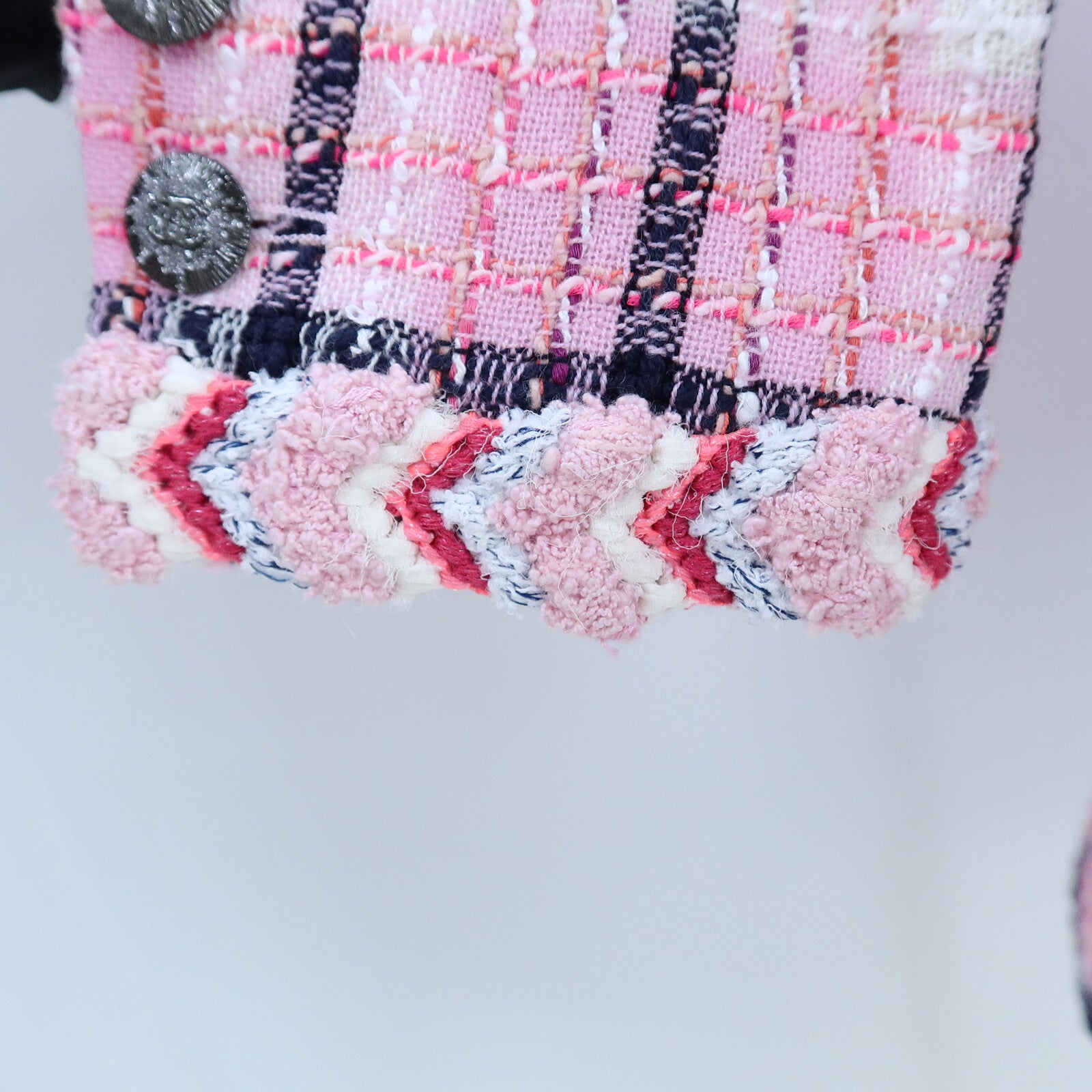 CHANEL Cotton/Wool Coco Mark Button Long-Sleeve Jacket外套