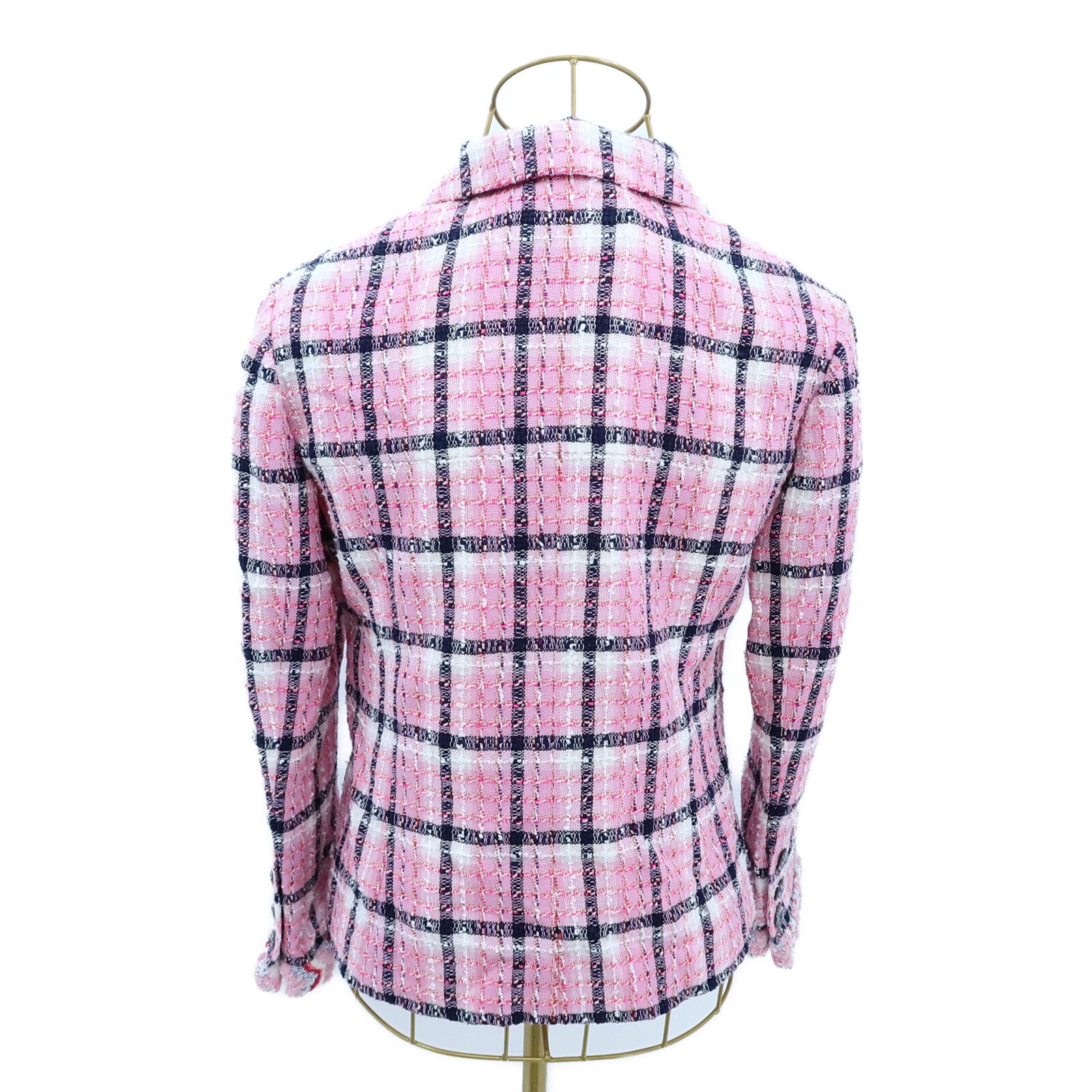 CHANEL Cotton/Wool Coco Mark Button Long-Sleeve Jacket外套