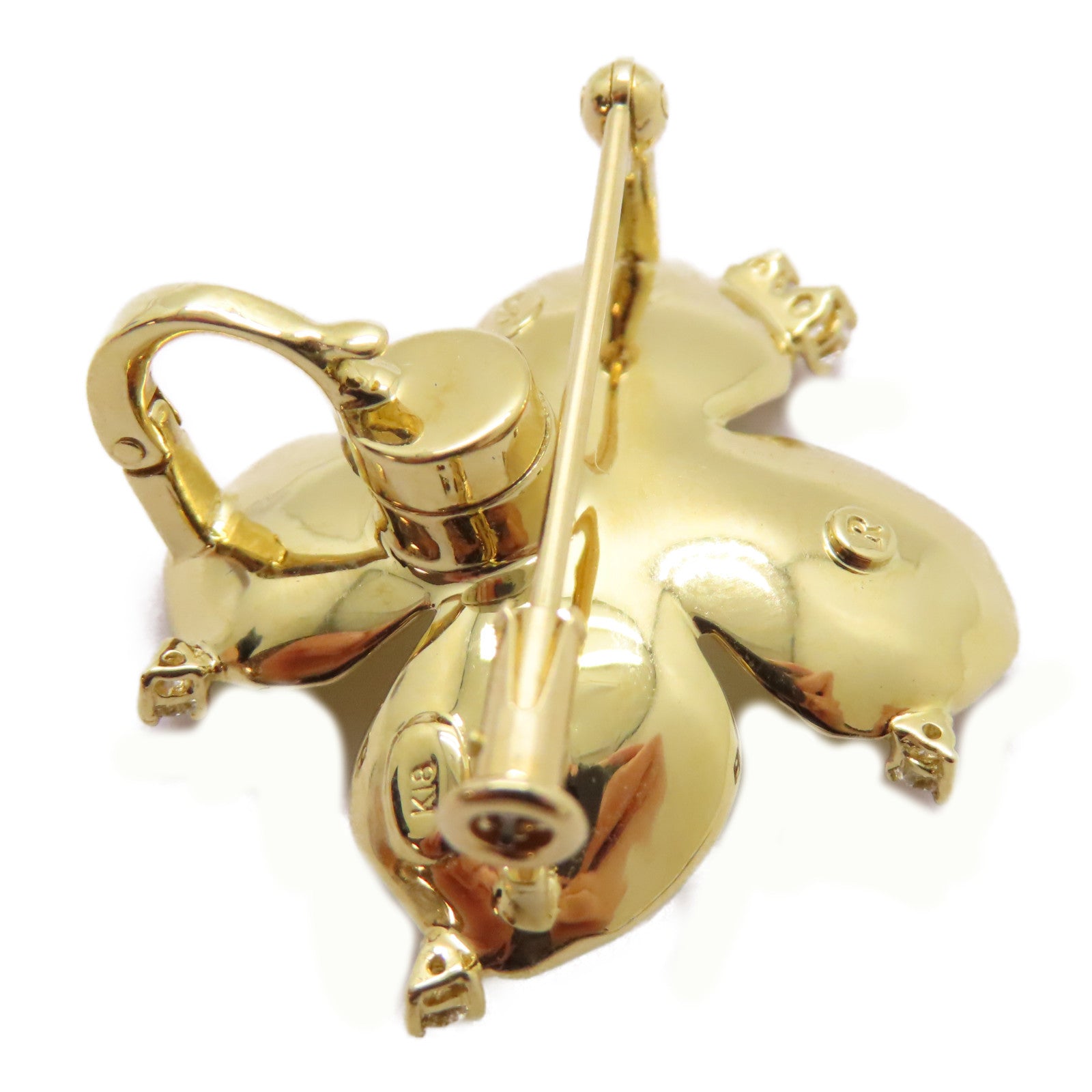 JEWELRY 【激減優惠】18K黃金Diamond Brooch 0.21ct鑽石胸針