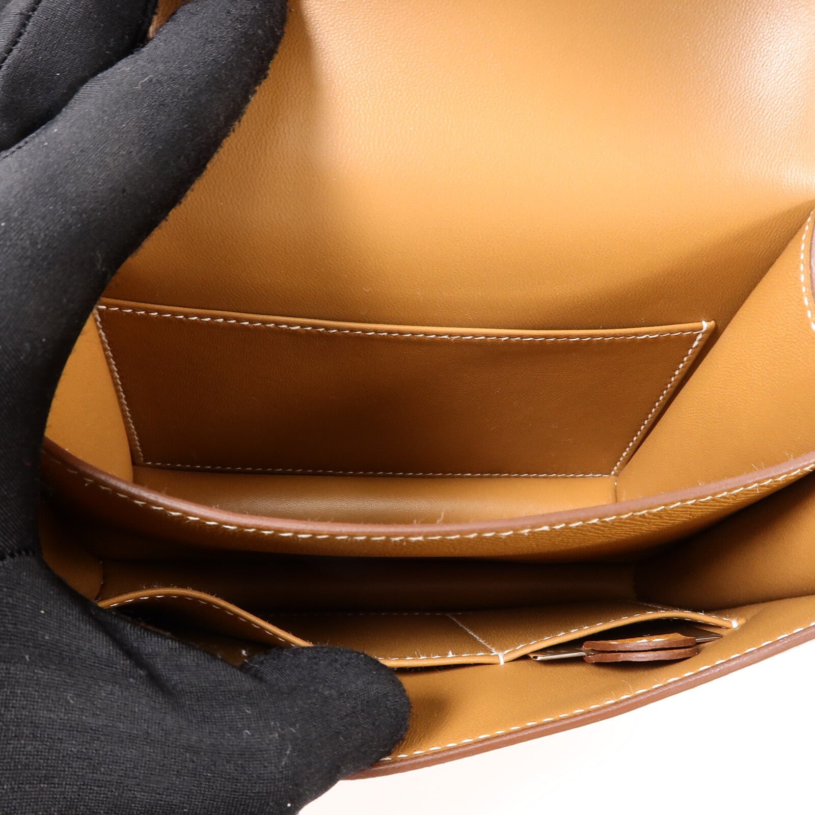 HERMES Epsom皮革Constance Mini肩背袋Gold