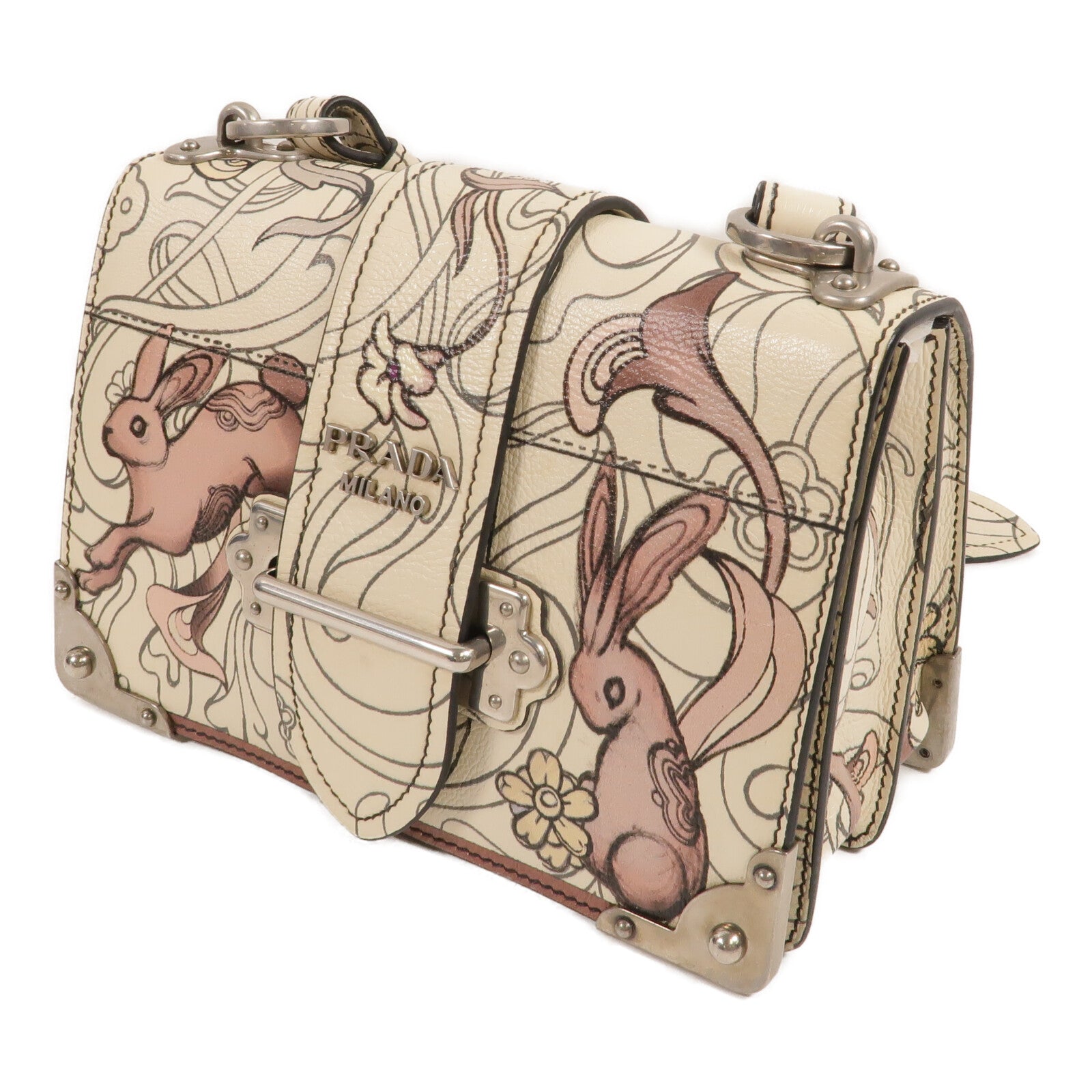 PRADA 牛皮皮革Cahier Shoulder Bag肩背袋