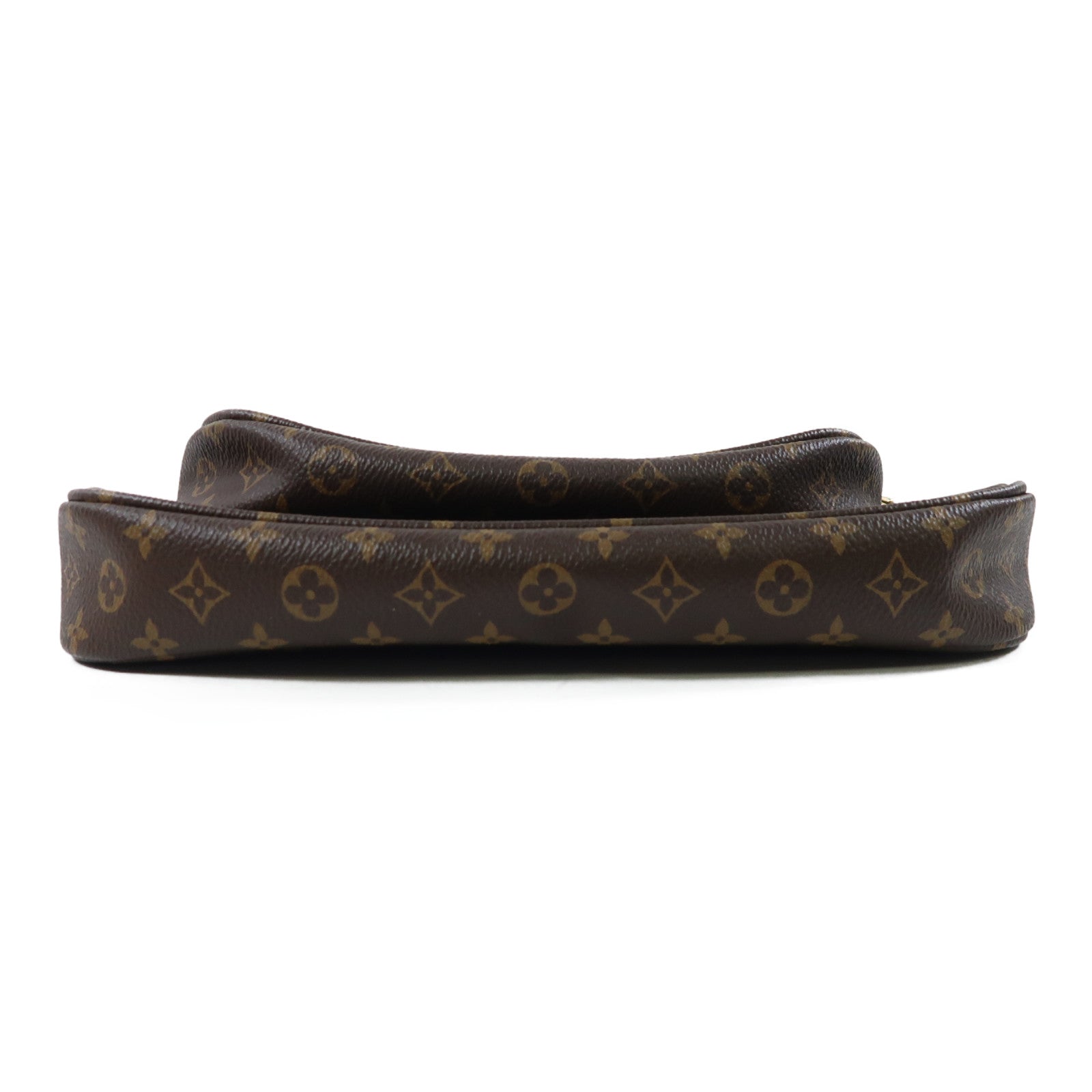 LOUIS VUITTON Monogram Multi Pochette Accessoires金扣手挽肩背兩用袋棕色