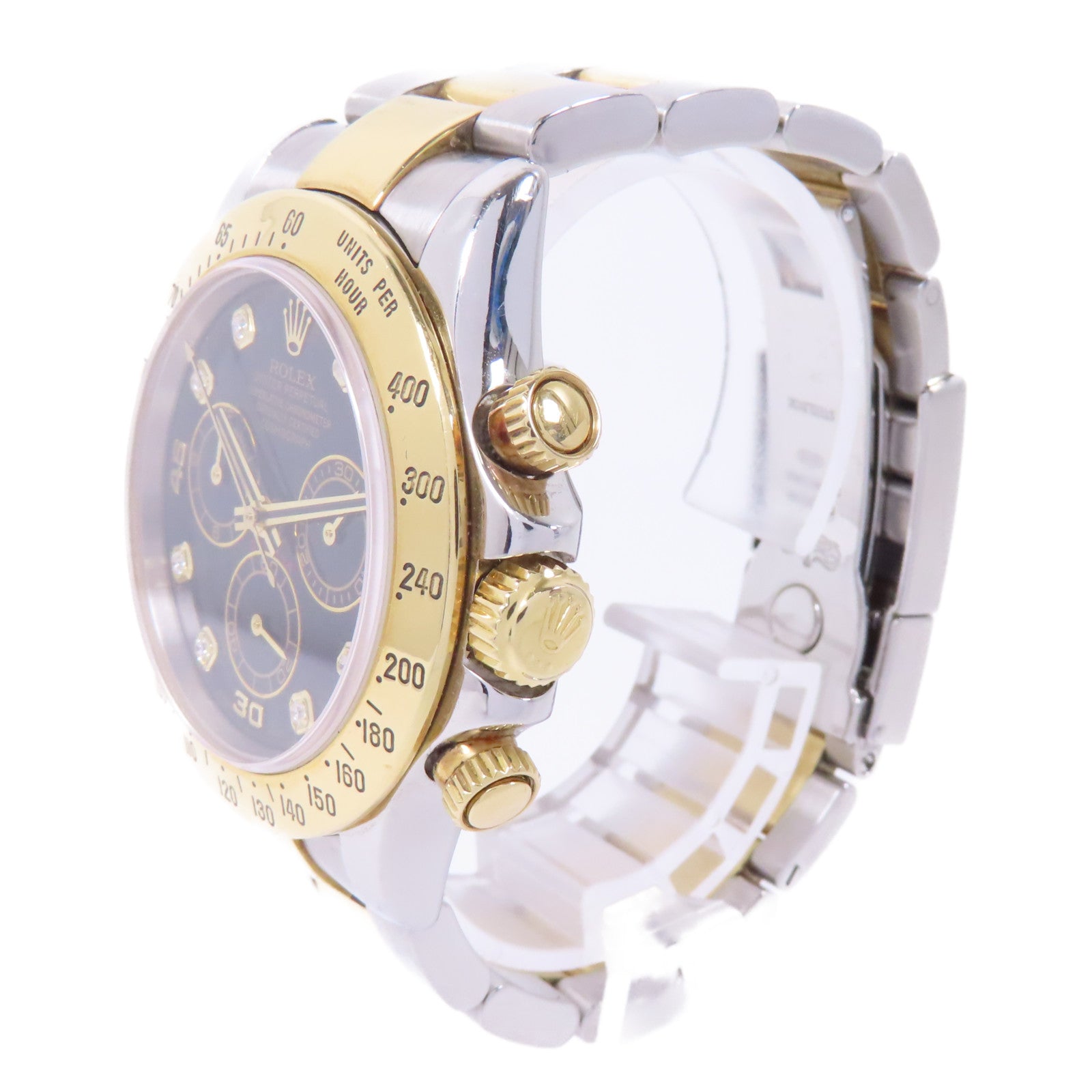 ROLEX Daytona 18K黃金/不鏽鋼手錶自動機芯黑色