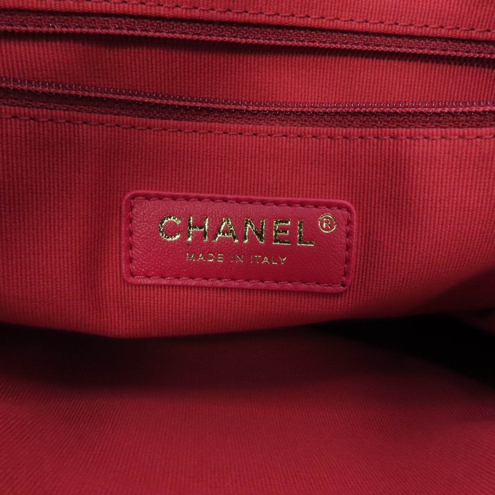 CHANEL 菱格羊皮皮革Shoulder Tote金扣肩背袋黑色