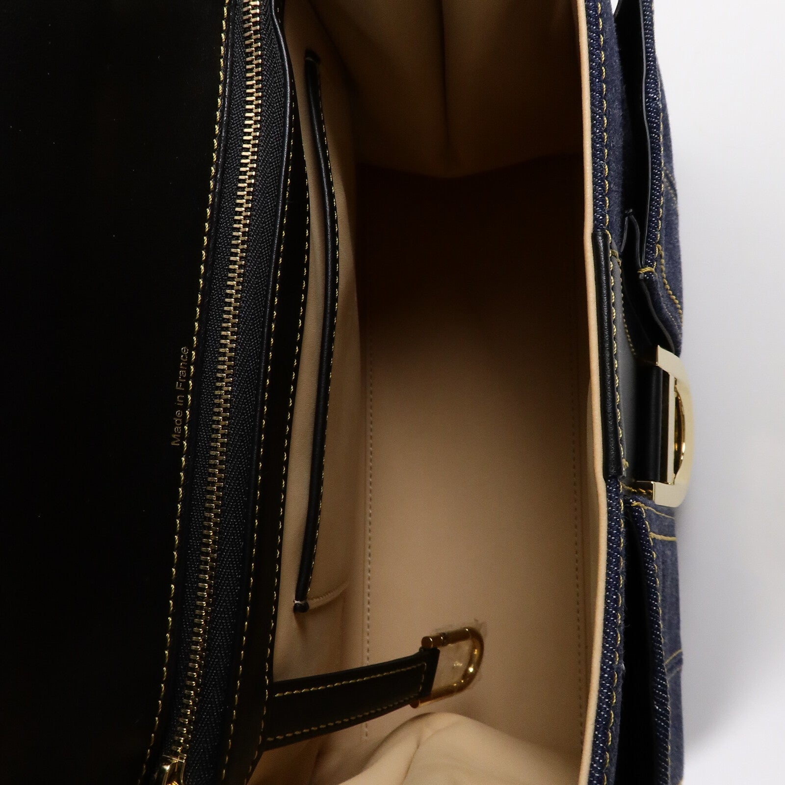 Delvaux 牛仔布Brillant Trench手挽肩背兩用袋