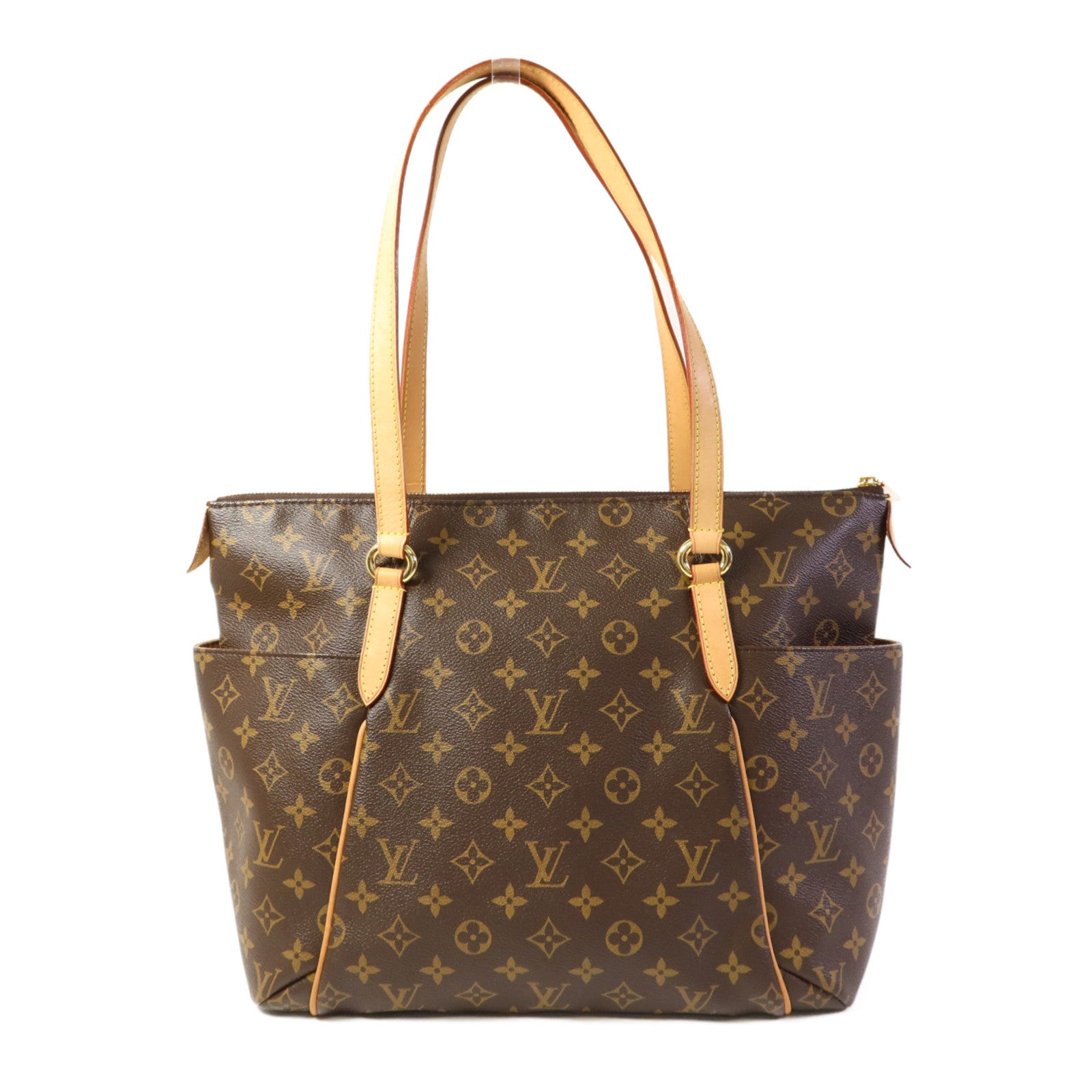 LOUIS VUITTON Monogram Totally MM金扣肩背袋棕色