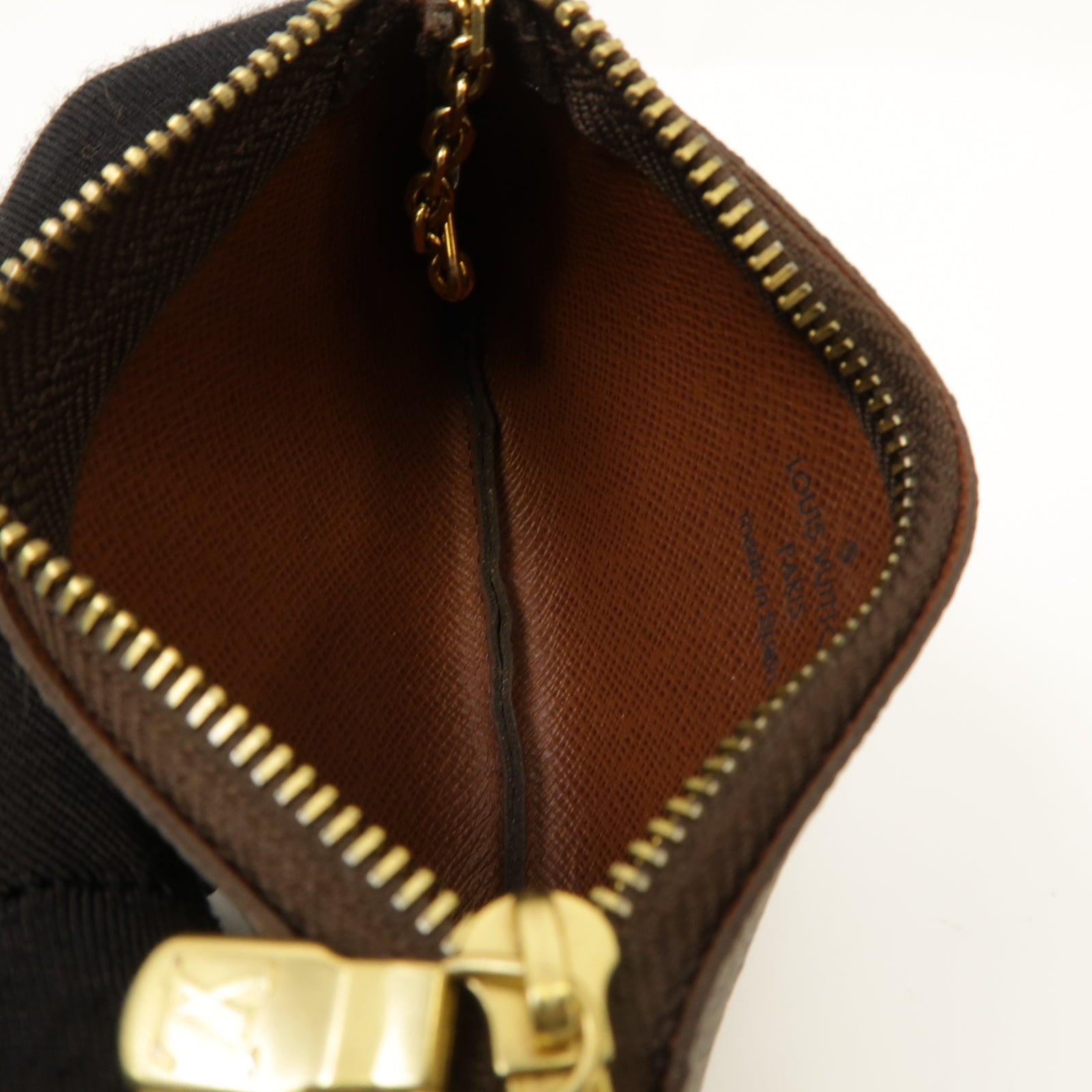 LOUIS VUITTON Monogram Key & Coin Pouch金扣鑰匙零錢包啡色