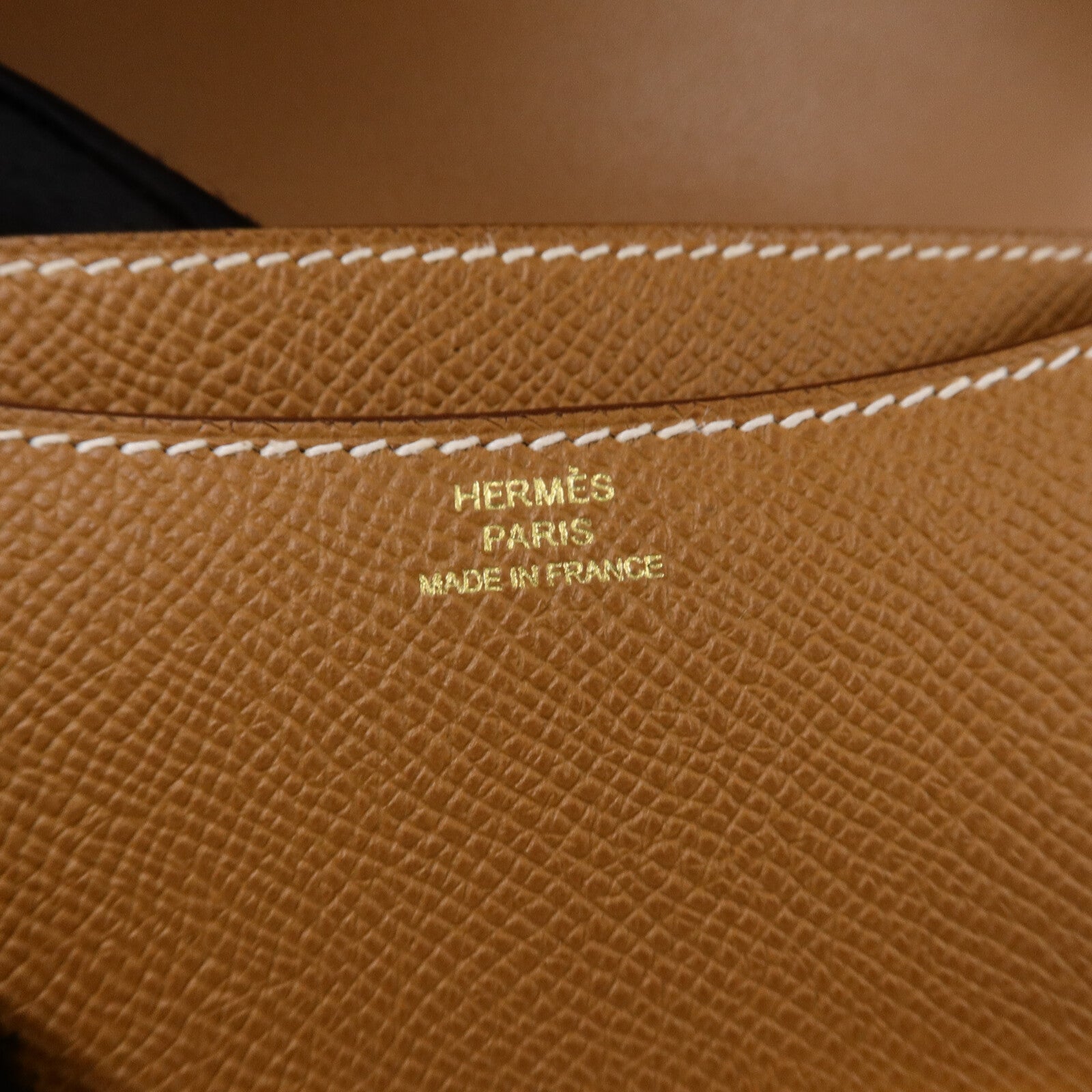 HERMES Epsom皮革Constance Mini肩背袋Gold