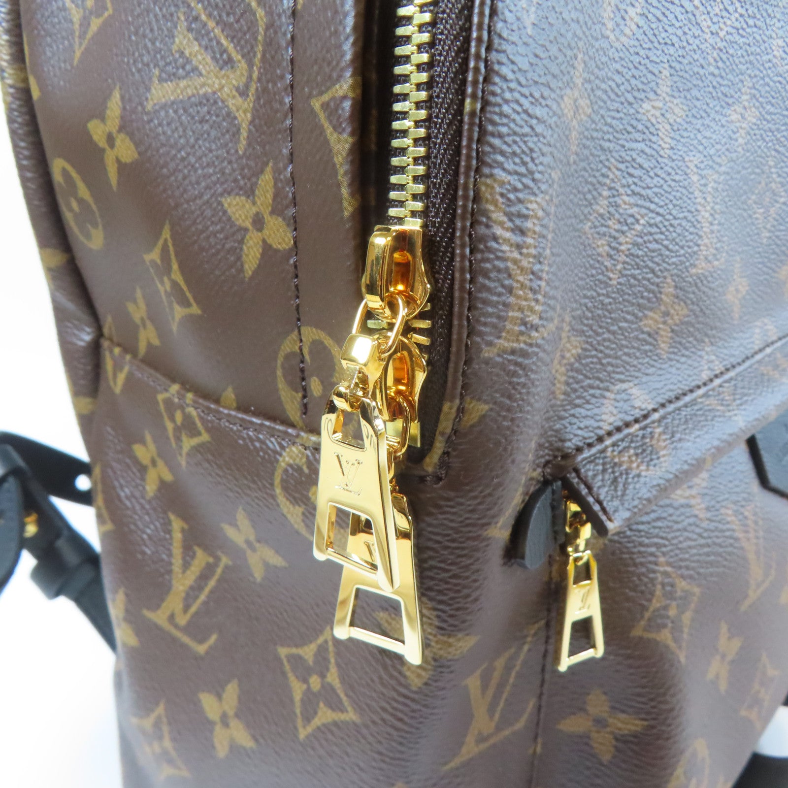 LOUIS VUITTON Monogram Palm Springs MM金扣背包啡色