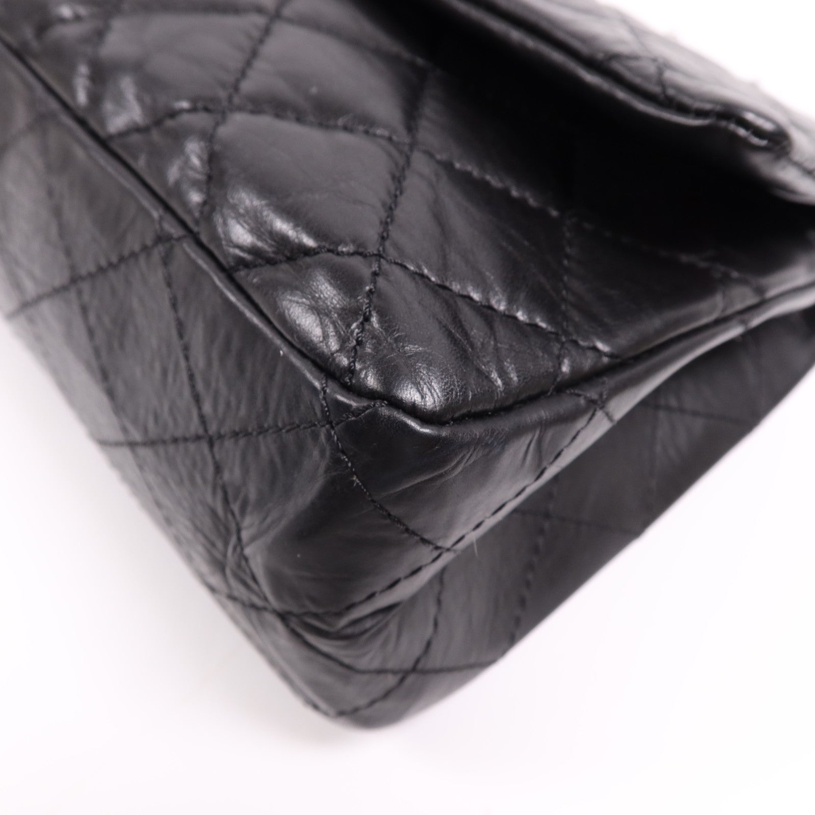 CHANEL 牛皮皮革2.55銀扣鏈帶肩背袋