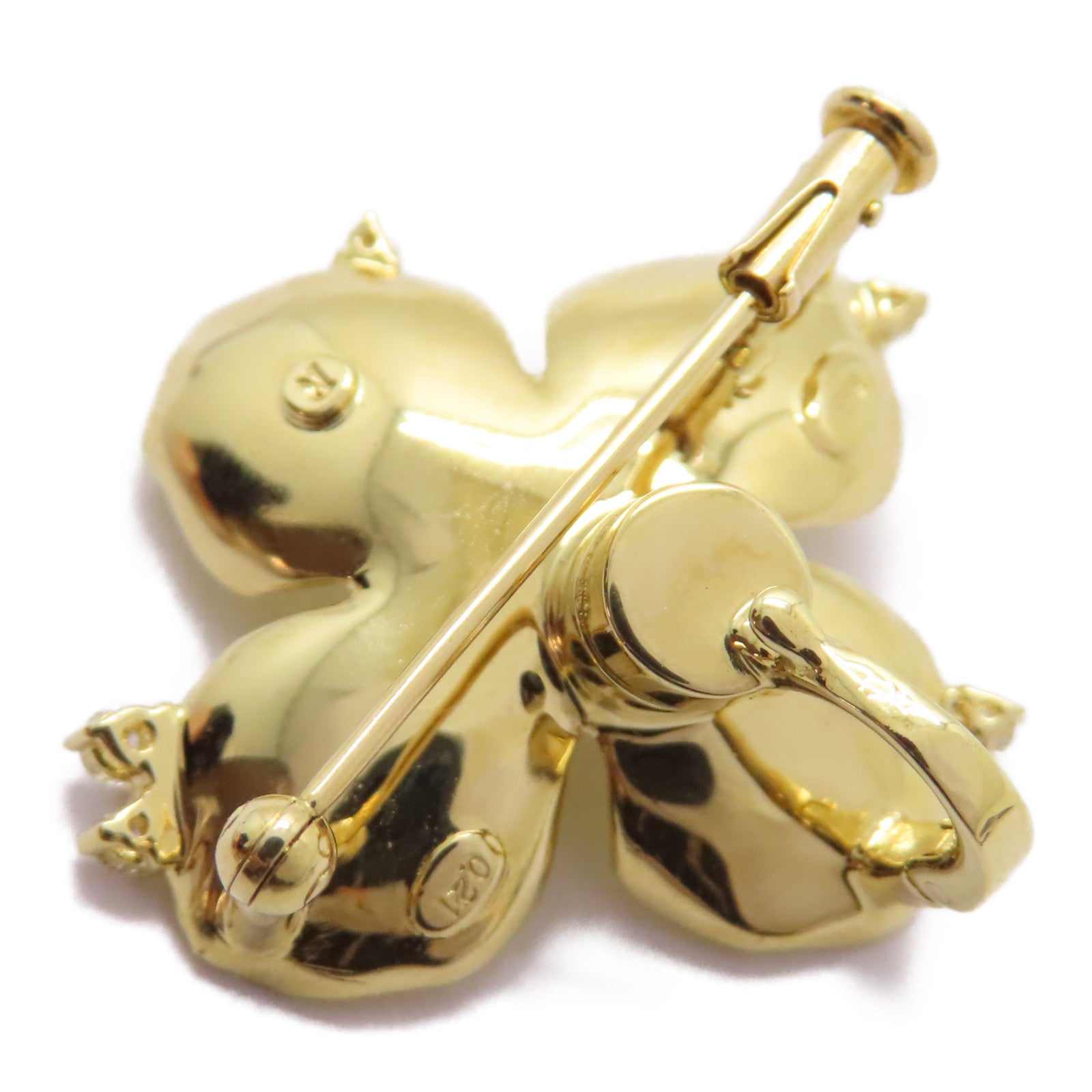 JEWELRY 【激減優惠】18K黃金Diamond Brooch 0.21ct鑽石胸針